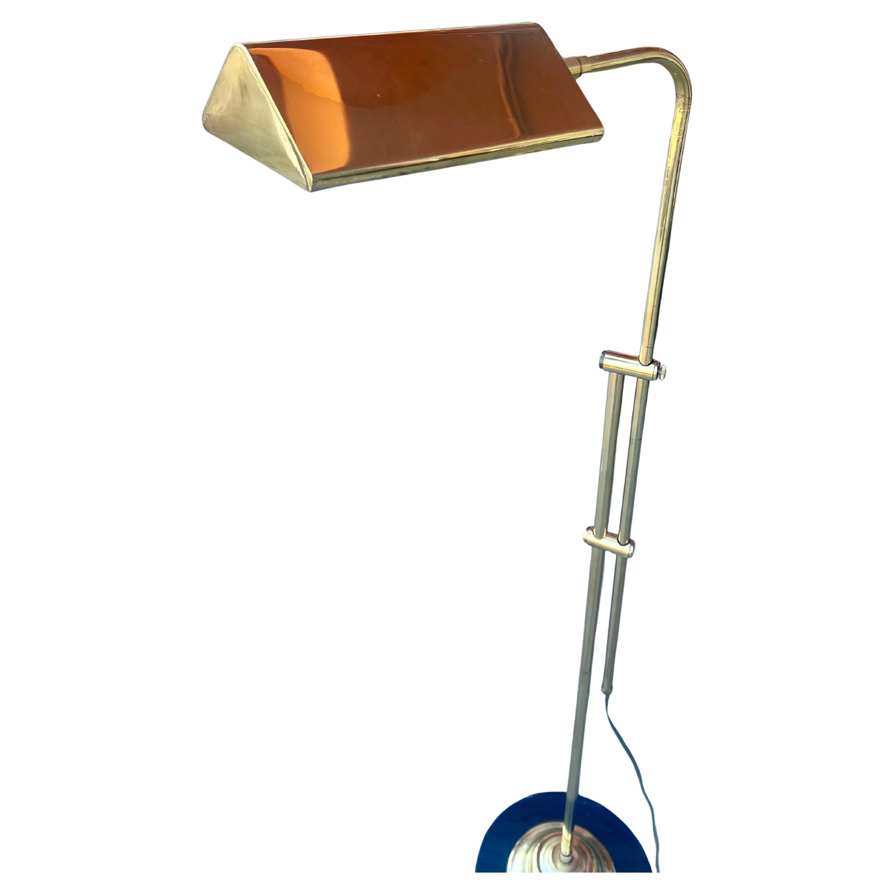 Brass 
Marble Multi-Directional Pharmacy Floor Lamp Attributed Frederick Cooper For Sale