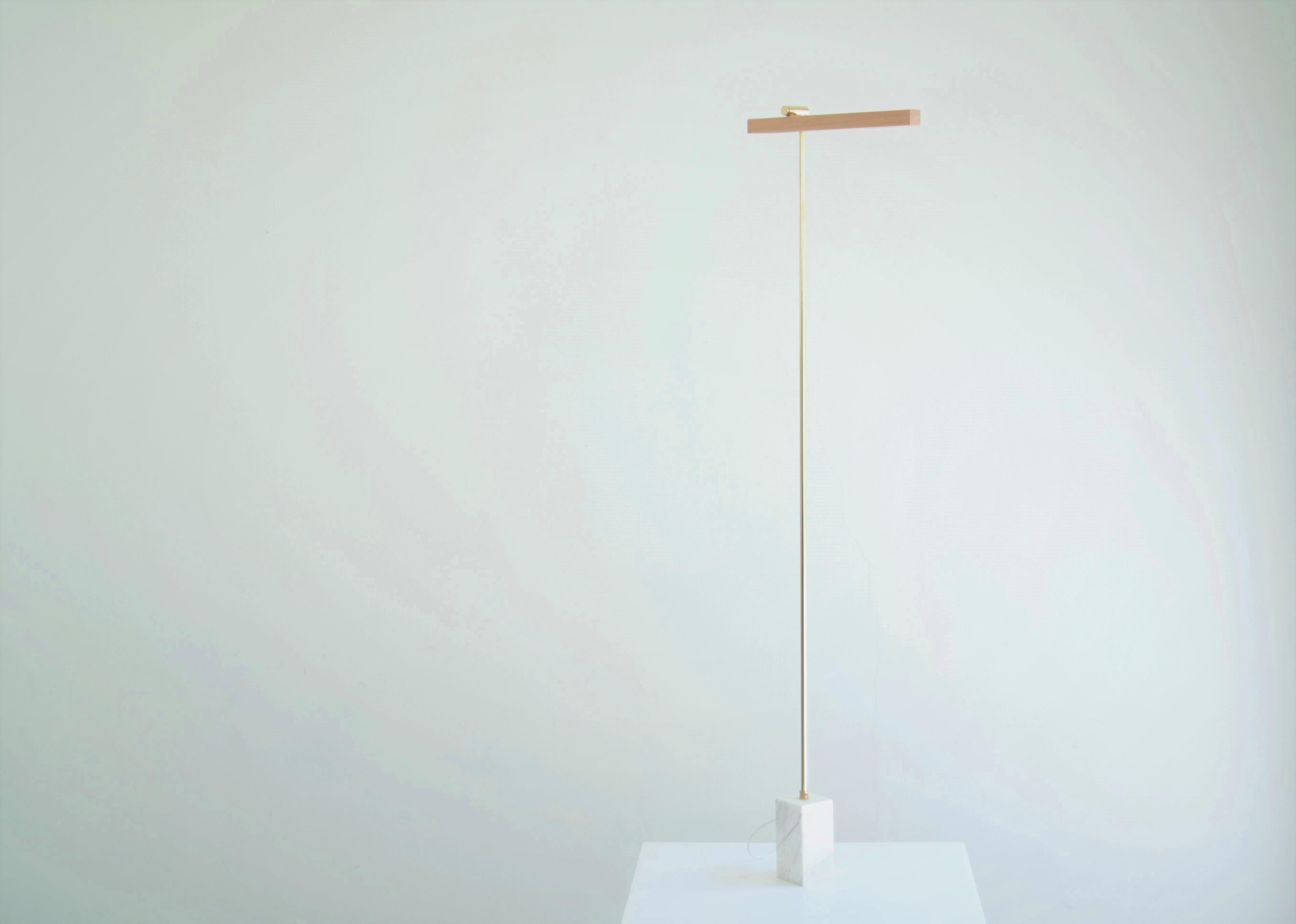 Greek Brass Marble Sculpted, Floor Lamp, Periclis Frementitis