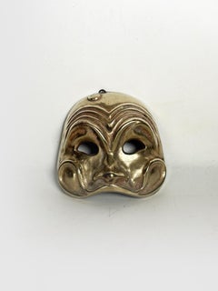 Brass mask, sculpture, France, 1960
