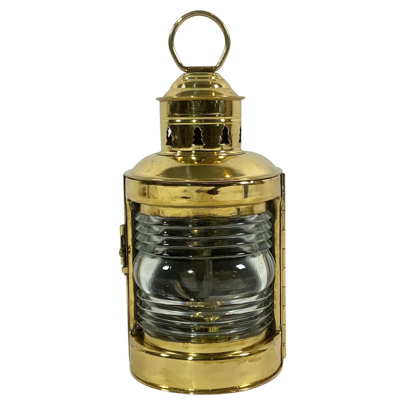 Brass Masthead Boat Lantern by "Wilcox Crittenden" of Middletown Connecticut For Sale