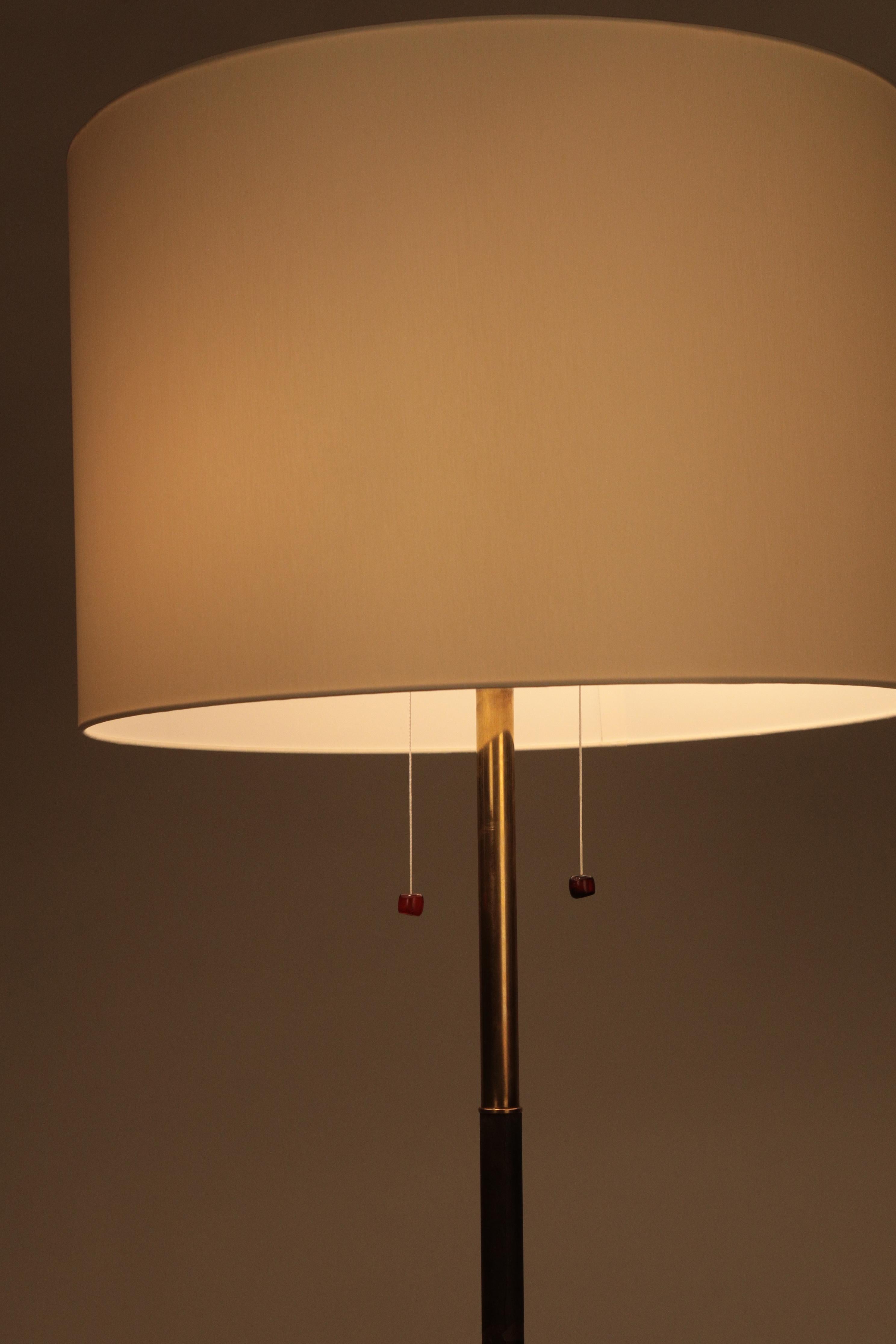 Mid-Century Modern Brass Mégal Floor Lamp, 1960s For Sale