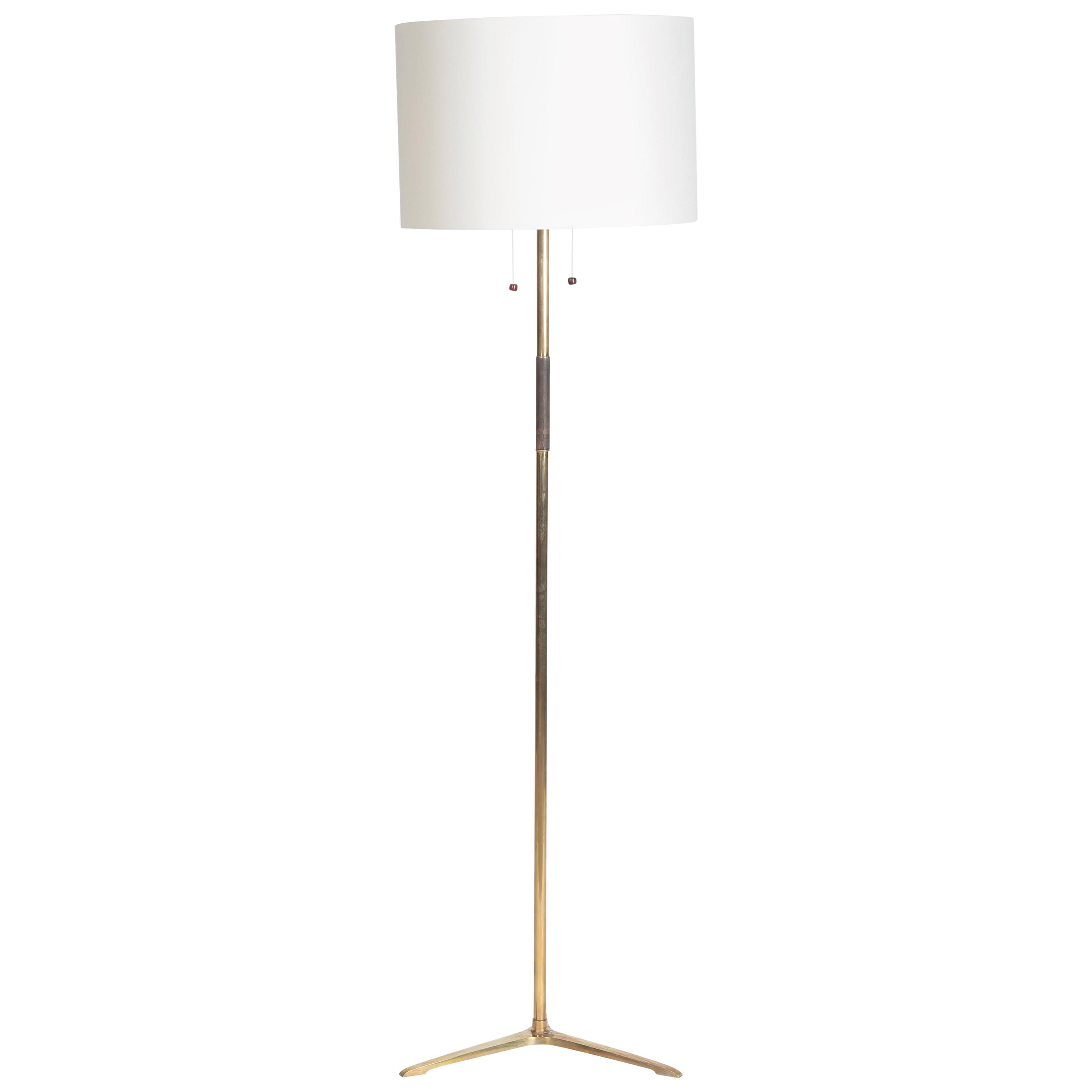 Brass Mégal Floor Lamp, 1960s For Sale