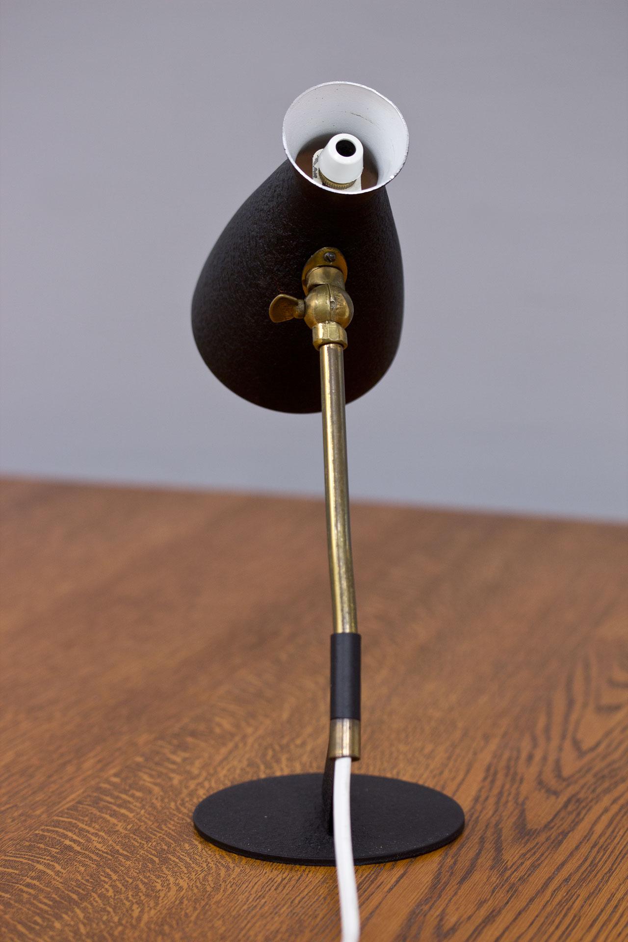 German Brass & Metal 1950s Table/ Desk Lamp 