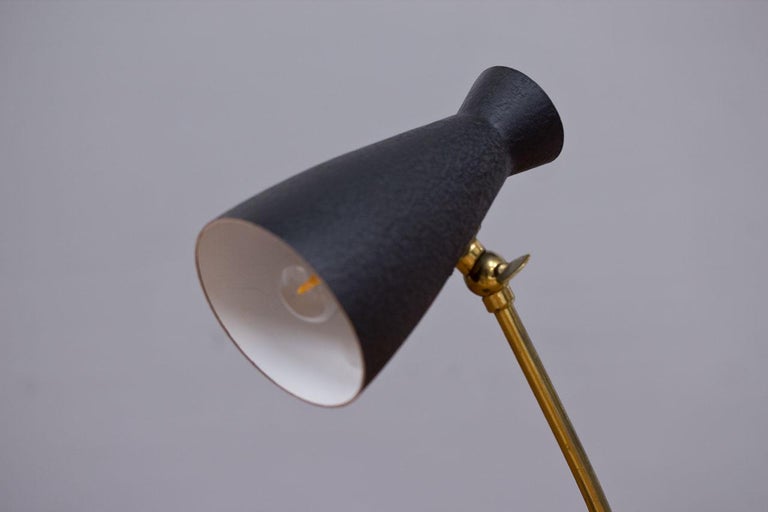 Brass & Metal 1950s Table/ Desk Lamp  In Good Condition For Sale In Stockholm, SE