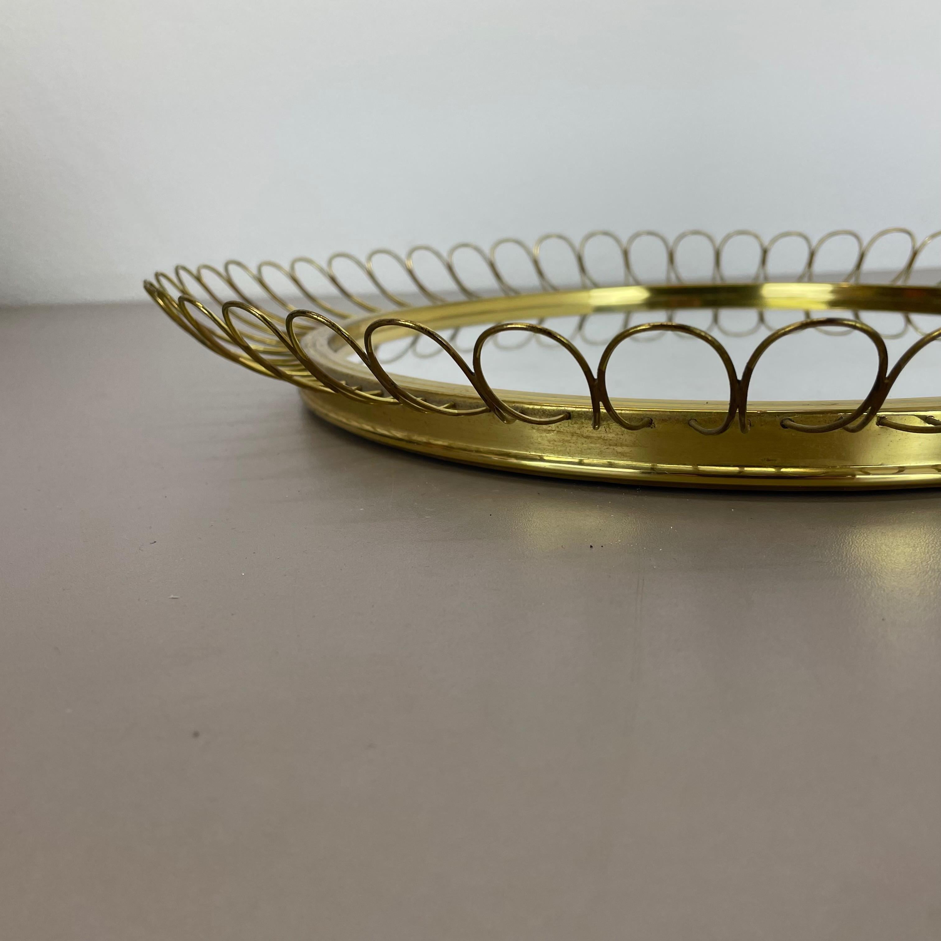 Brass Metal Round Mirror by Josef Frank for Svenskt Tenn, Sweden, 1960s 10