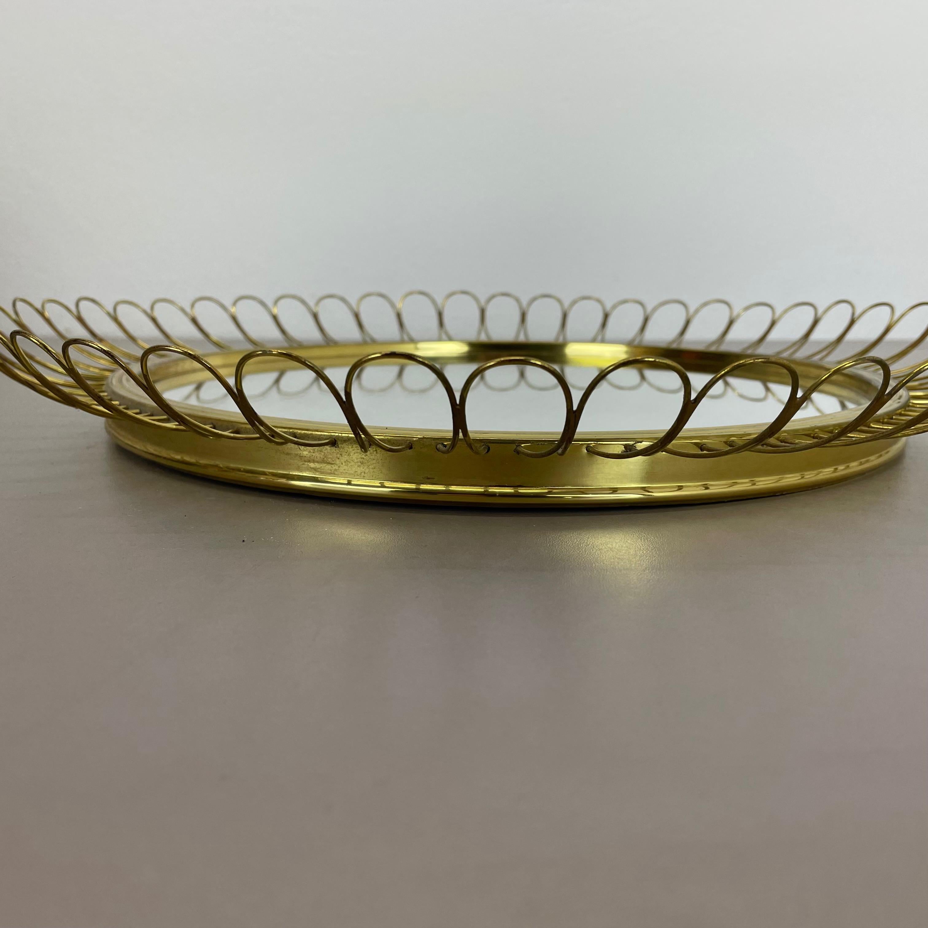 Brass Metal Round Mirror by Josef Frank for Svenskt Tenn, Sweden, 1960s 11