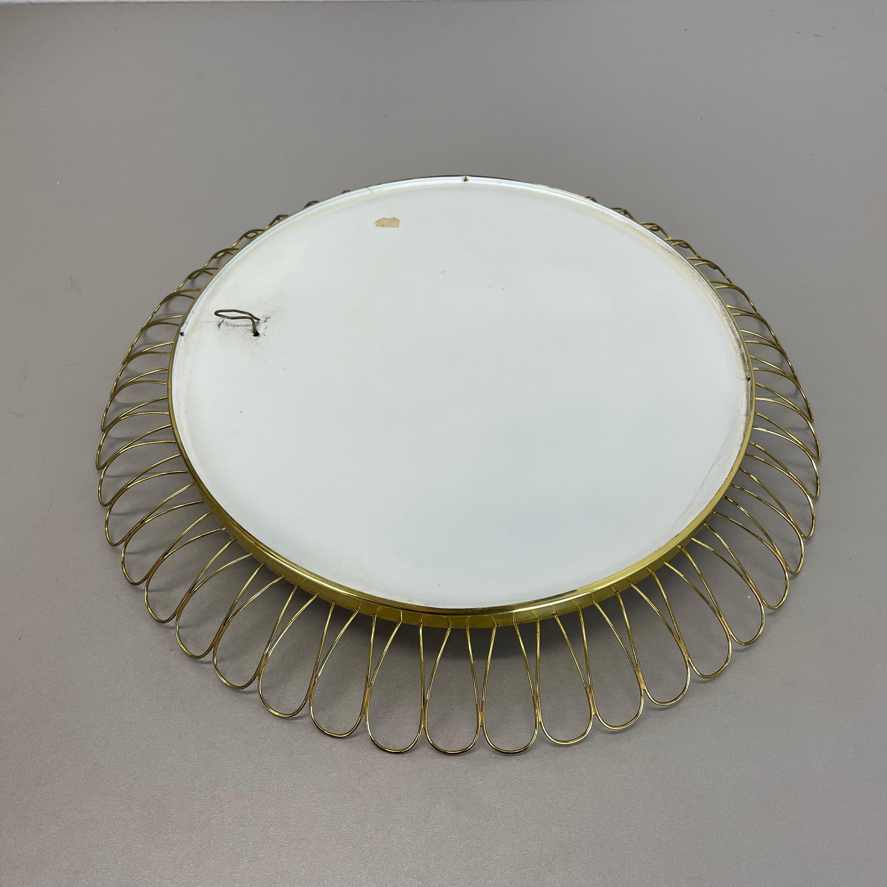 Brass Metal Round Mirror by Josef Frank for Svenskt Tenn, Sweden, 1960s 12