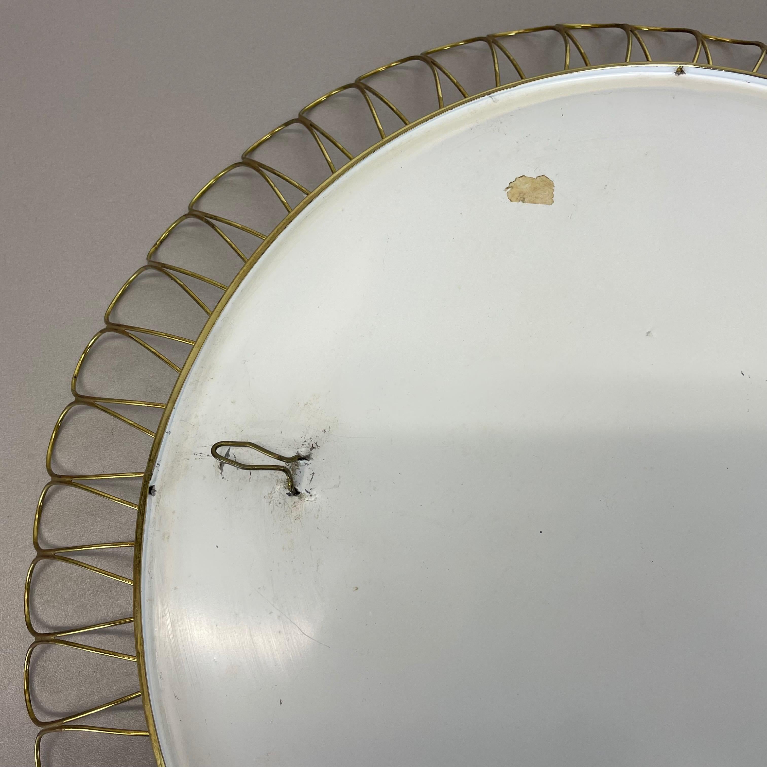 Brass Metal Round Mirror by Josef Frank for Svenskt Tenn, Sweden, 1960s 14