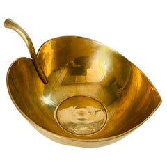 Brass Metal Bowl or Vide Poche France 1970 Gold Color