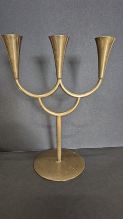 Kerzenständer aus Messing, Mitte des Jahrhunderts, von Richard Rohac, Wien, Österreich