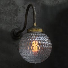 Messing Mid Century Klarglas Gusseisen Wandlampen Lights