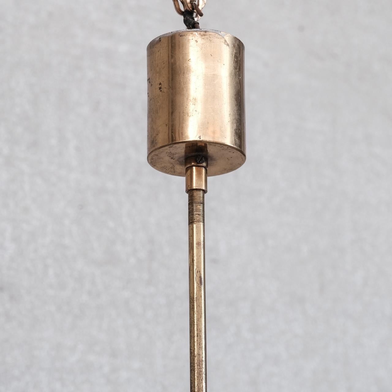Ottone Ciondolo lampadario in ottone del Mid-Century italiano in vendita