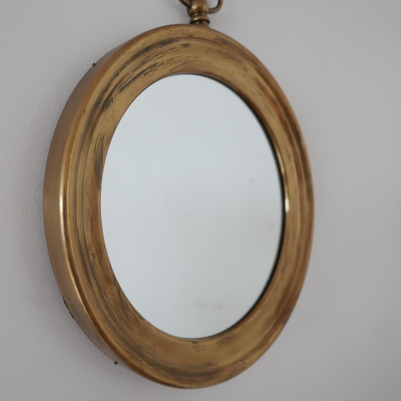 Brass Mid-Century Italian Circular Mirror 1