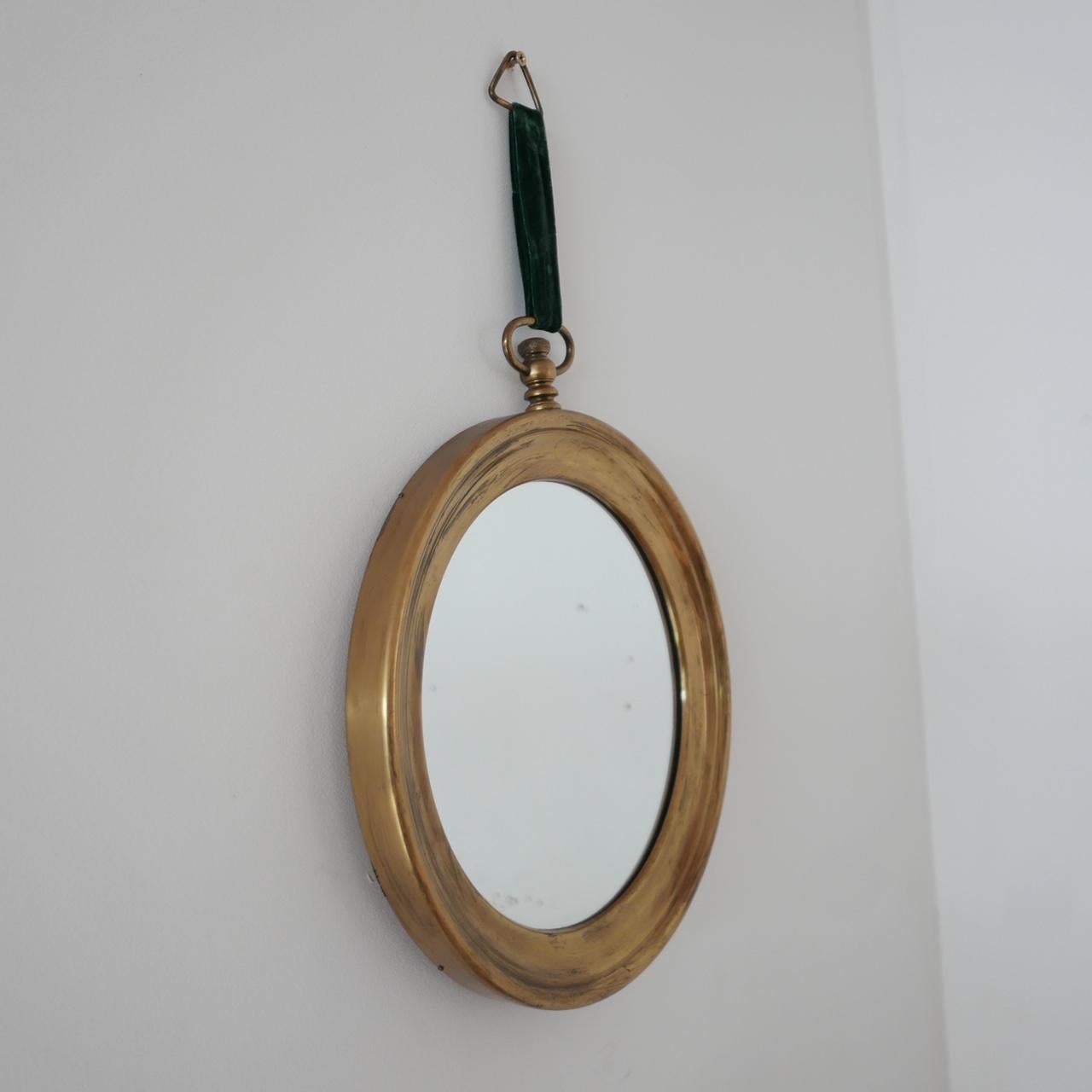 Brass Mid-Century Italian Circular Mirror 2
