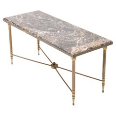 Table à cocktail en laiton de style moderne du milieu du siècle dernier dans le style de la Maison Jansen, 1970