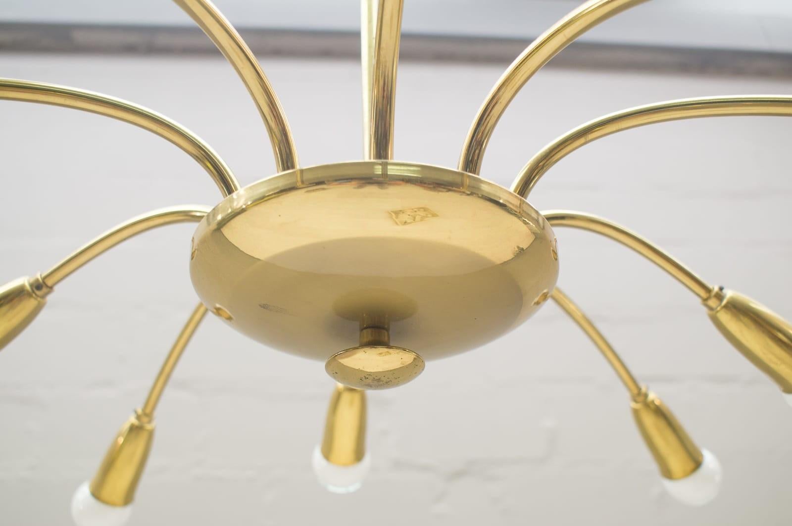 Brass Midcentury Sputnik Lamp, Austrian, 1950s 4
