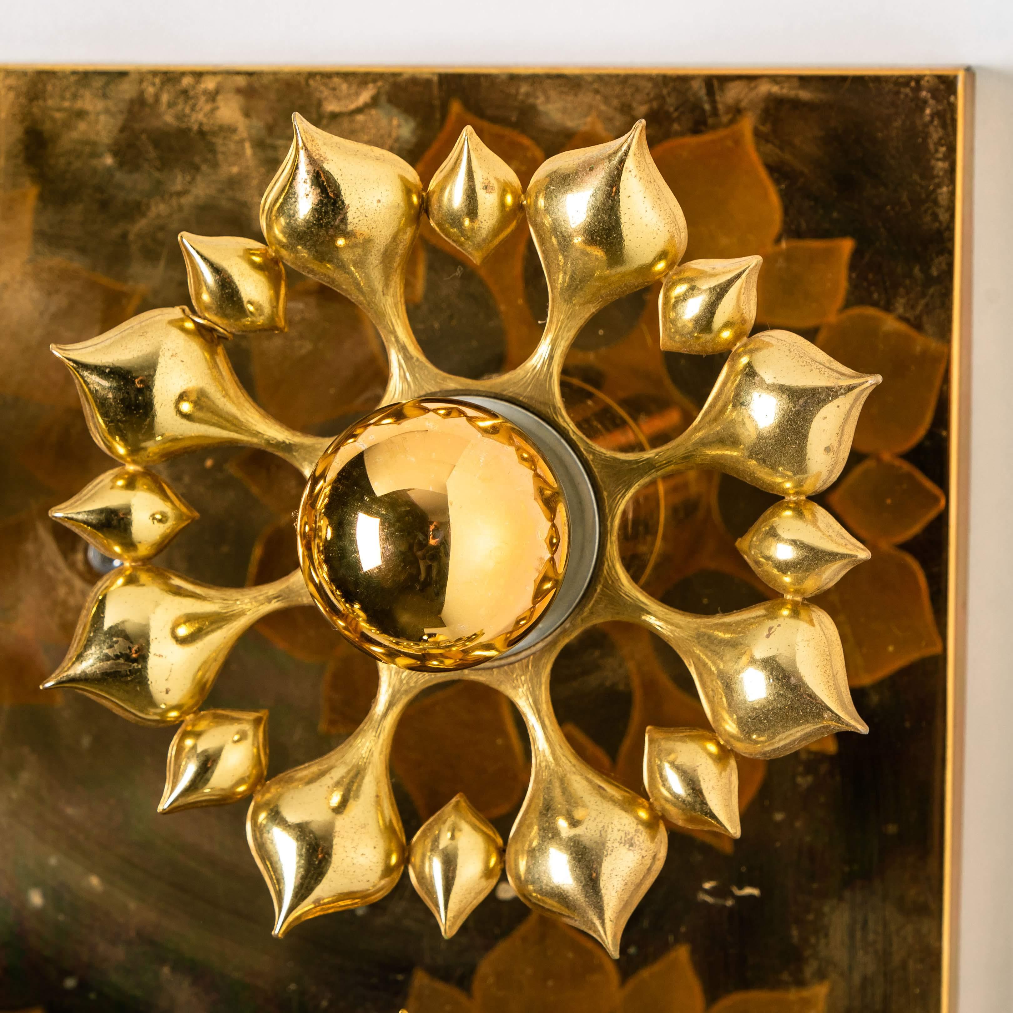 Brass Orrefors Wall Light/Flush Mount, 1960 For Sale 1