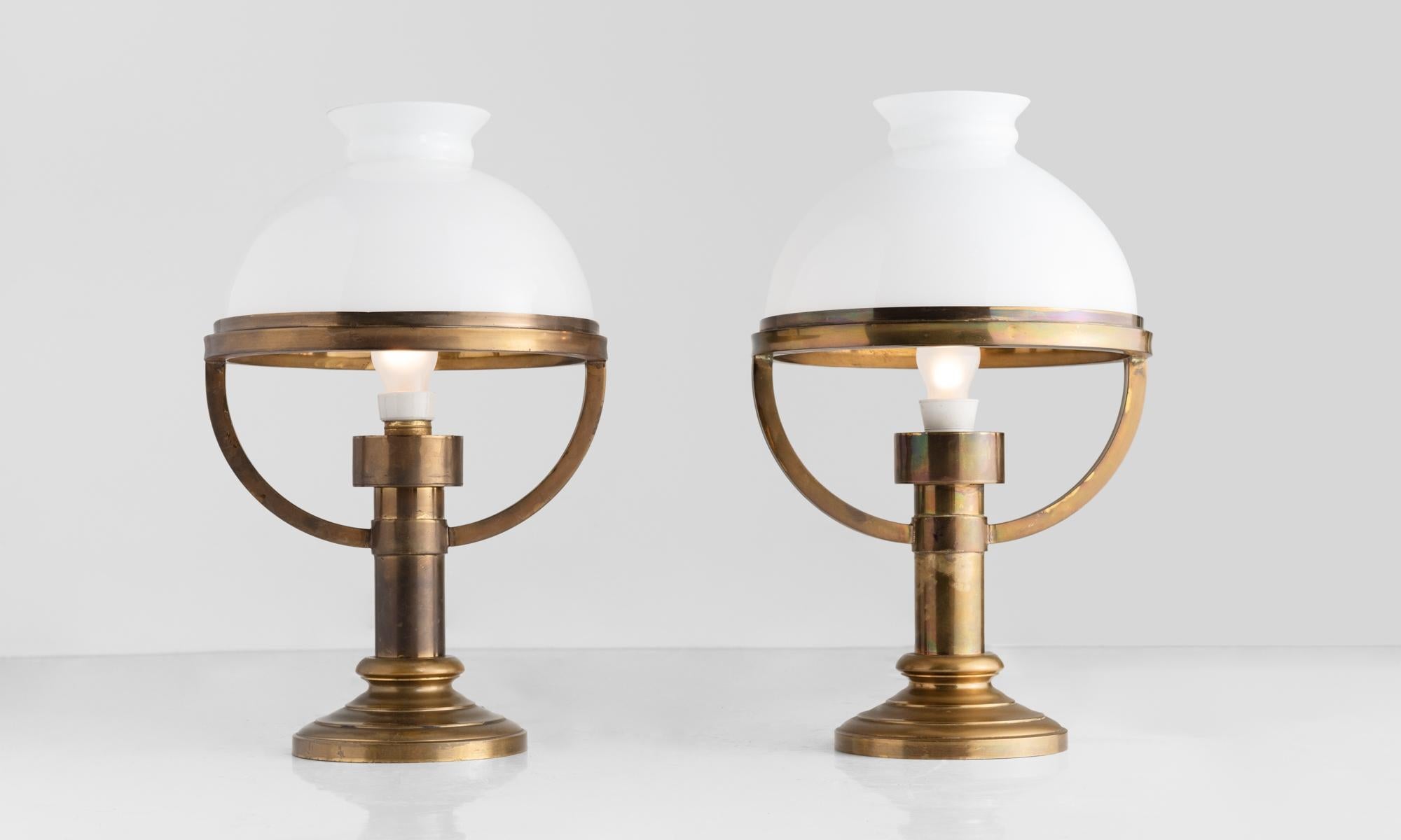 Brasilk Glass Table Lamp Italy Circa 1960