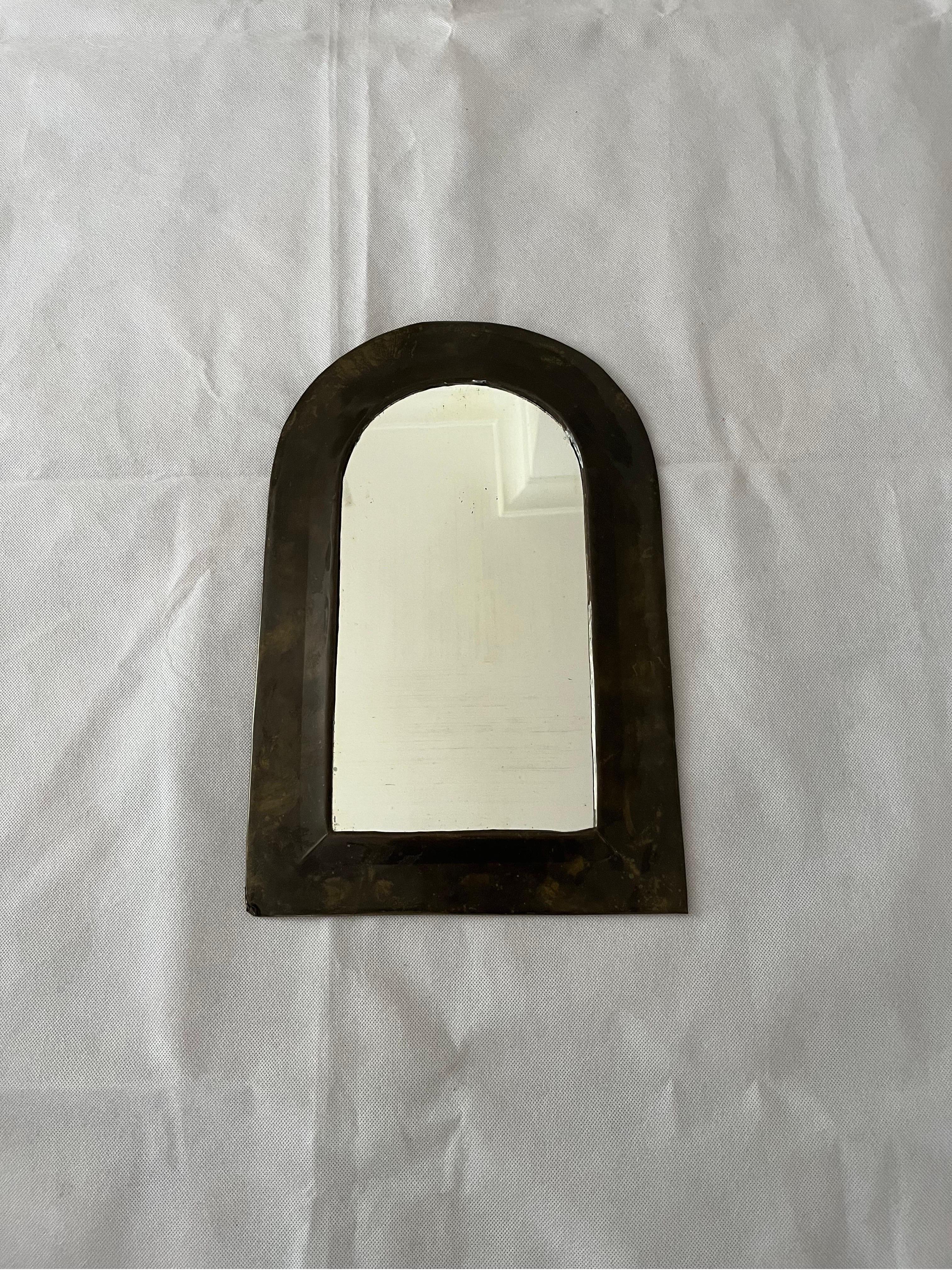 Miroir en laiton 1940s -Antiquités- en vente 3