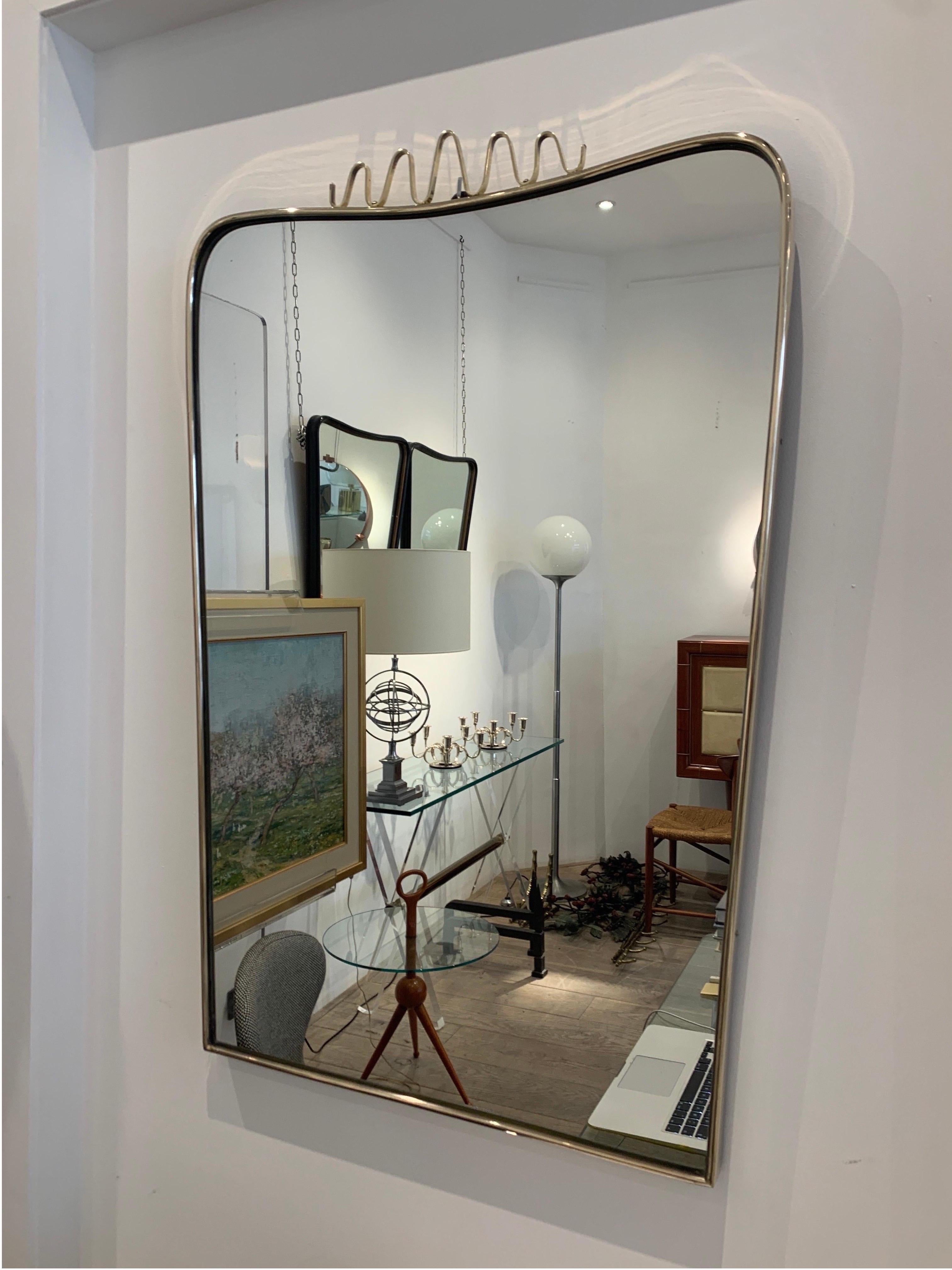 Brass Mirror Attibuted to Gio Ponti, 1940s 5