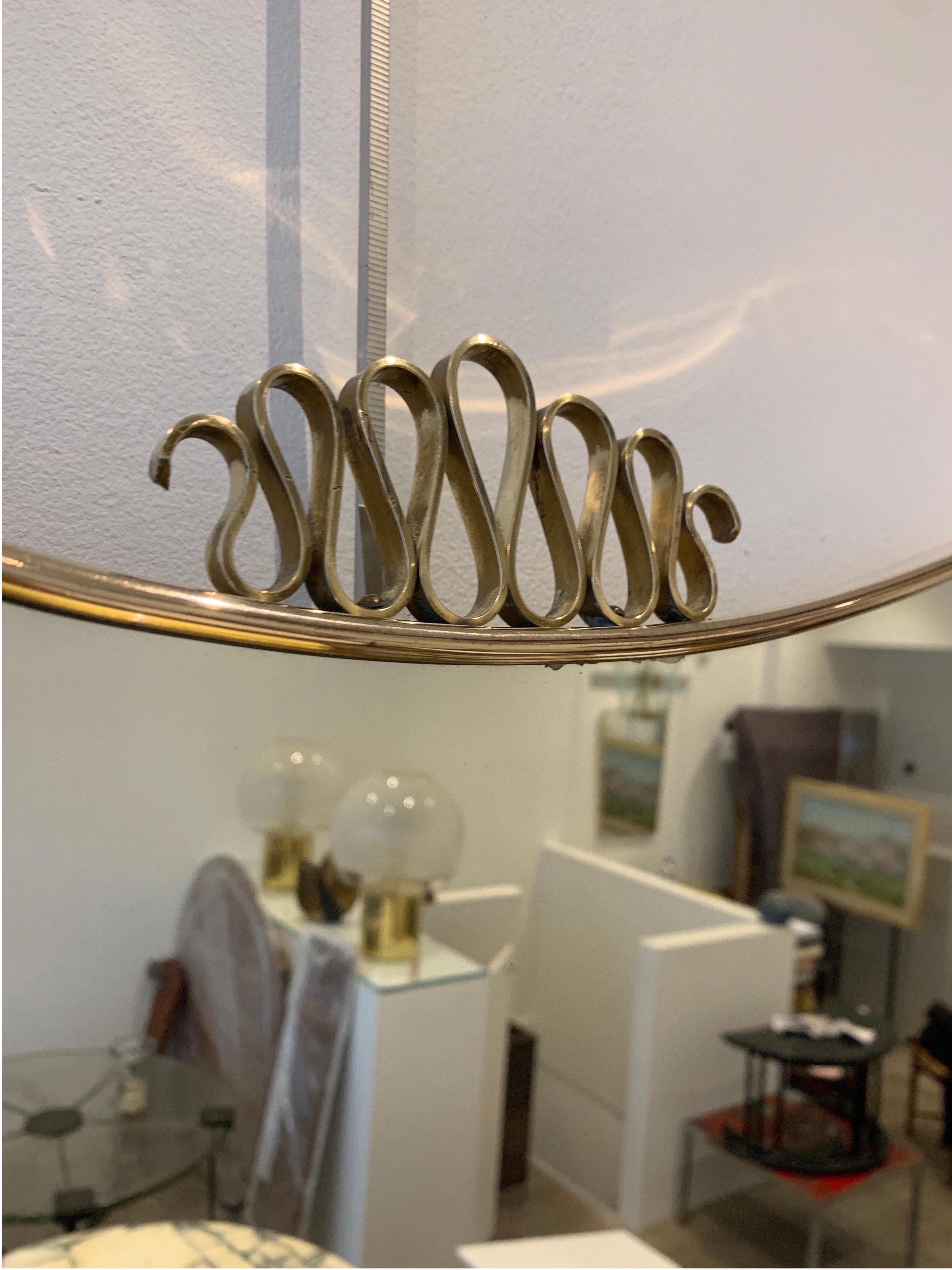 Brass Mirror Attributed to Gio Ponti, 1940s 6