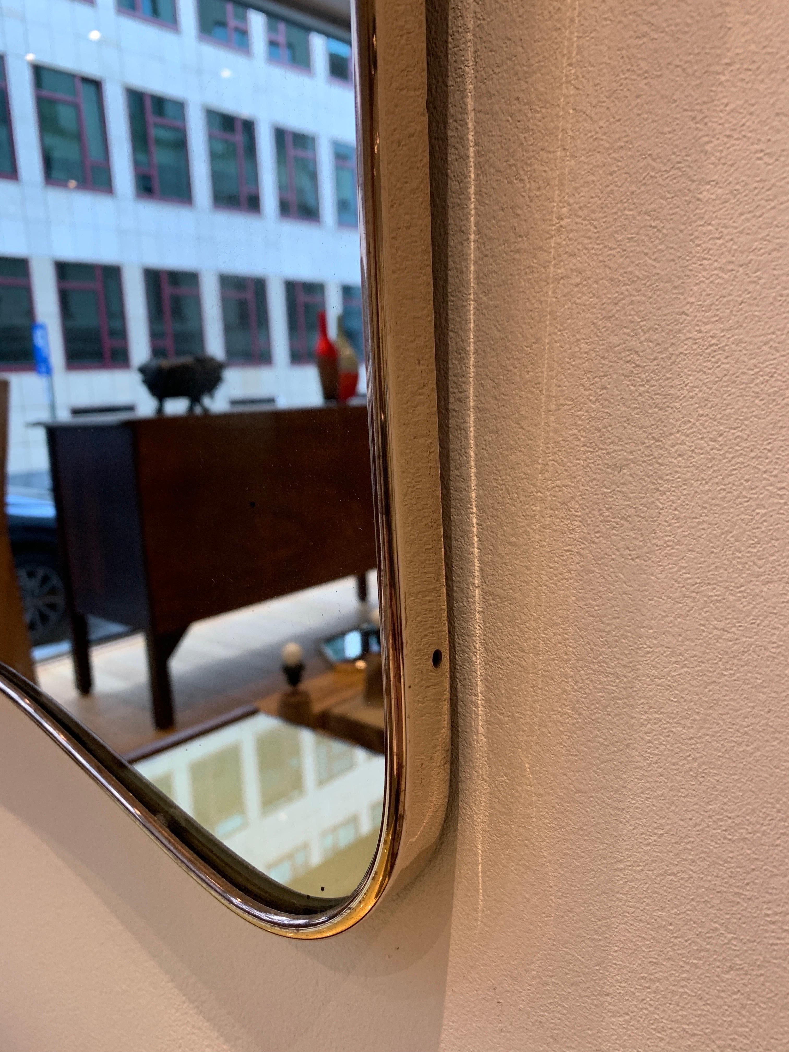 Brass Mirror Attributed to Gio Ponti, 1940s 2