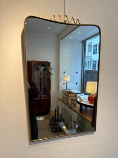 Brass Mirror Attributed to Gio Ponti, Italy, 1940s