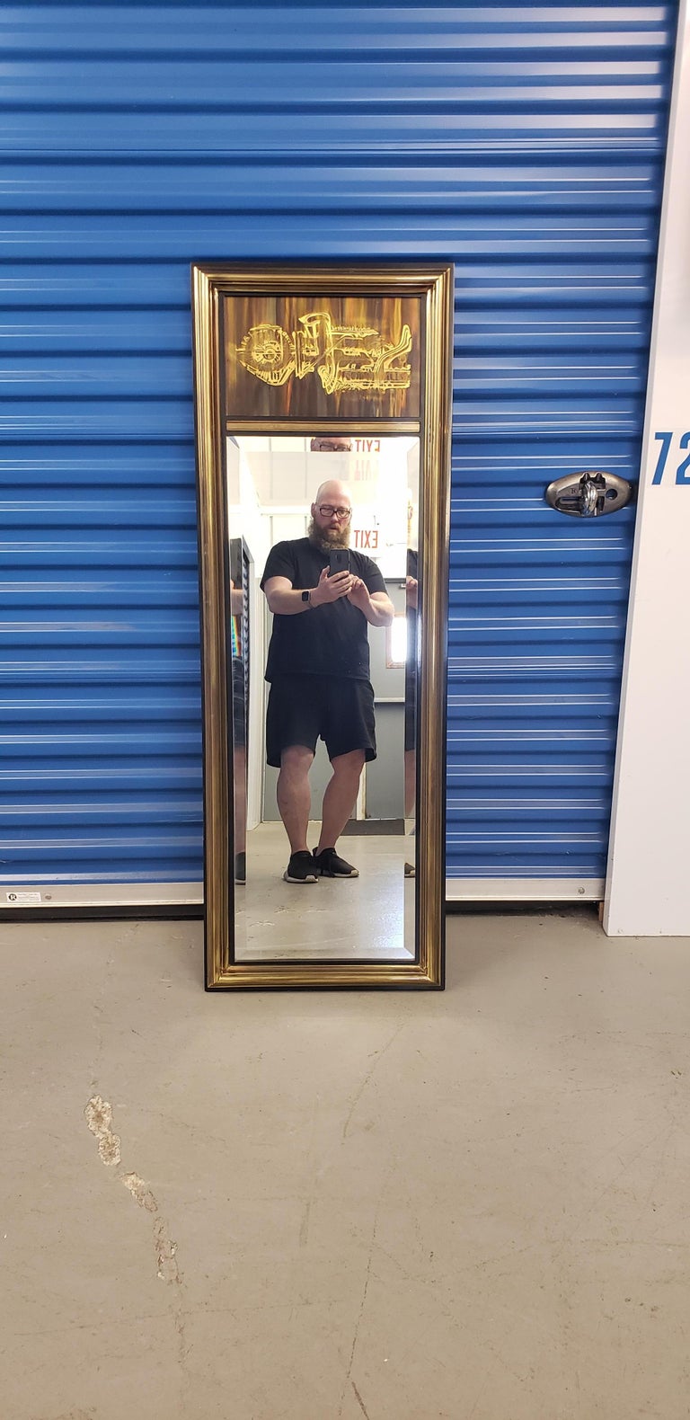 Brass Mirror by Bernhard Rohne for Mastercraft For Sale at 1stDibs