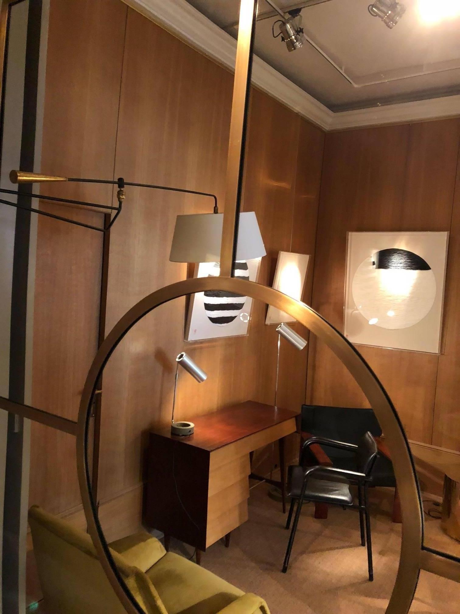 Brass Mirror by Edouard de la Marque In Good Condition For Sale In Paris, FR