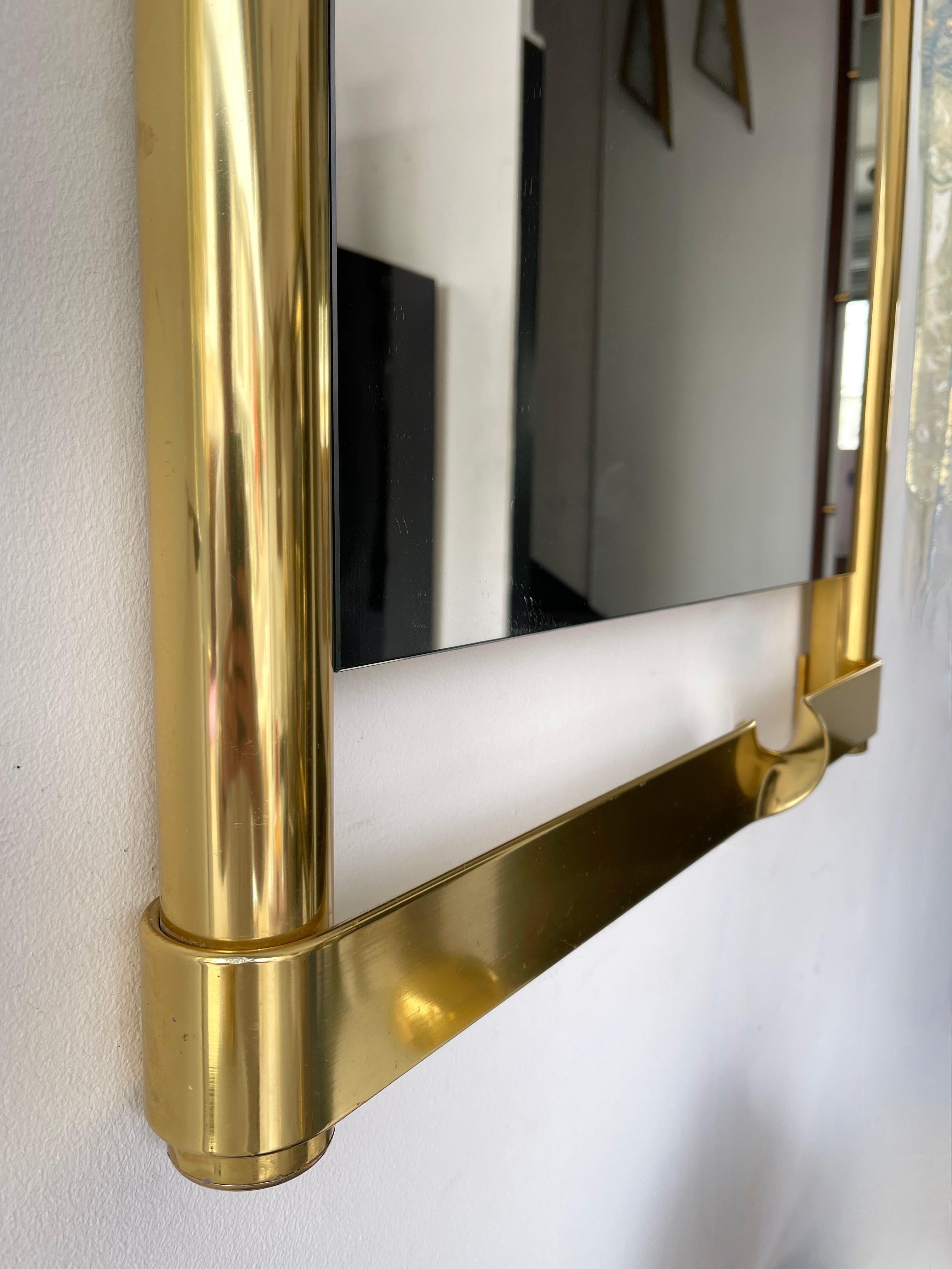 Brass Mirror by Luciano Frigerio, Italy, 1970s 2