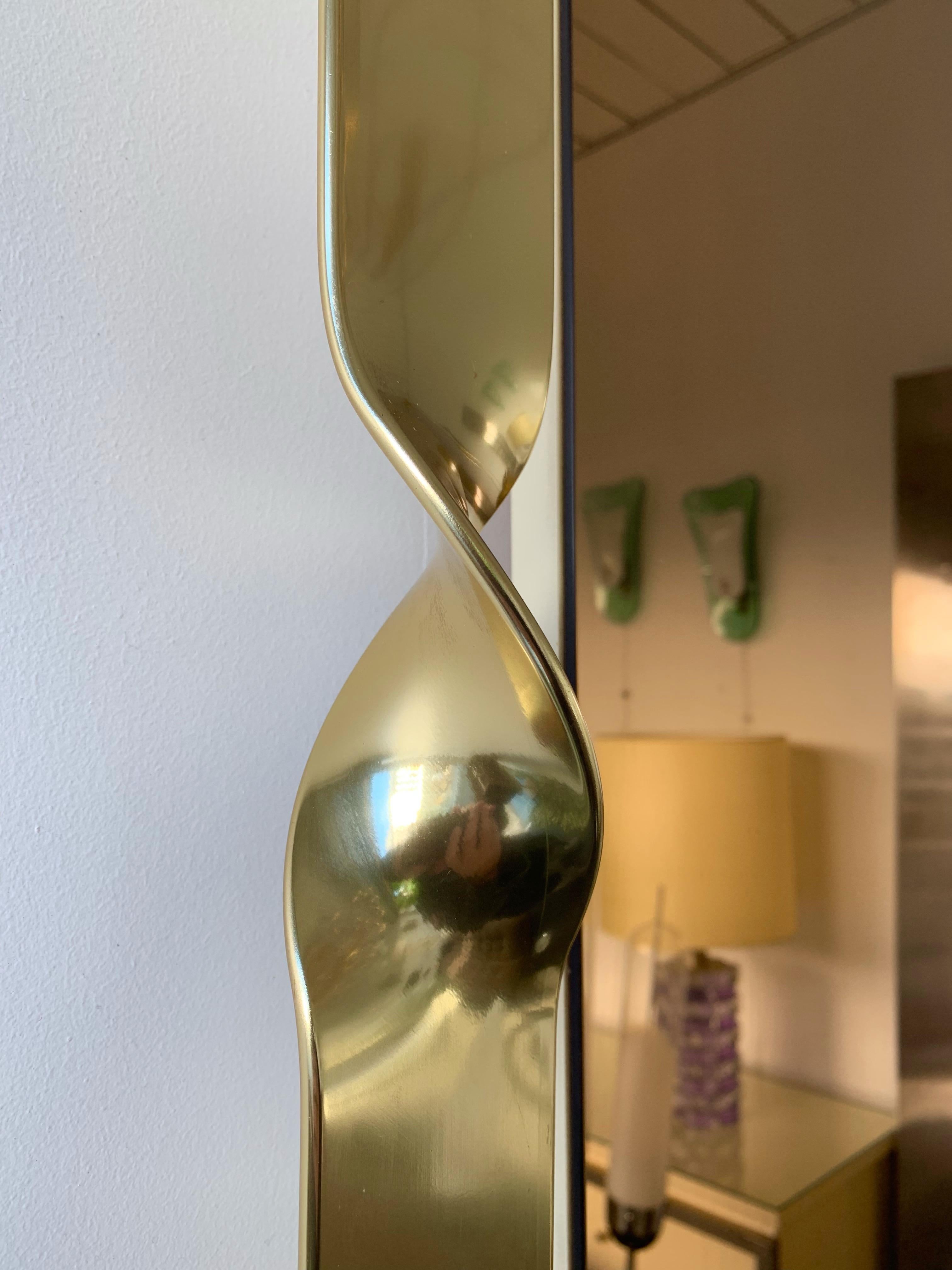 Brass Mirror by Luciano Frigerio, Italy, 1970s 3