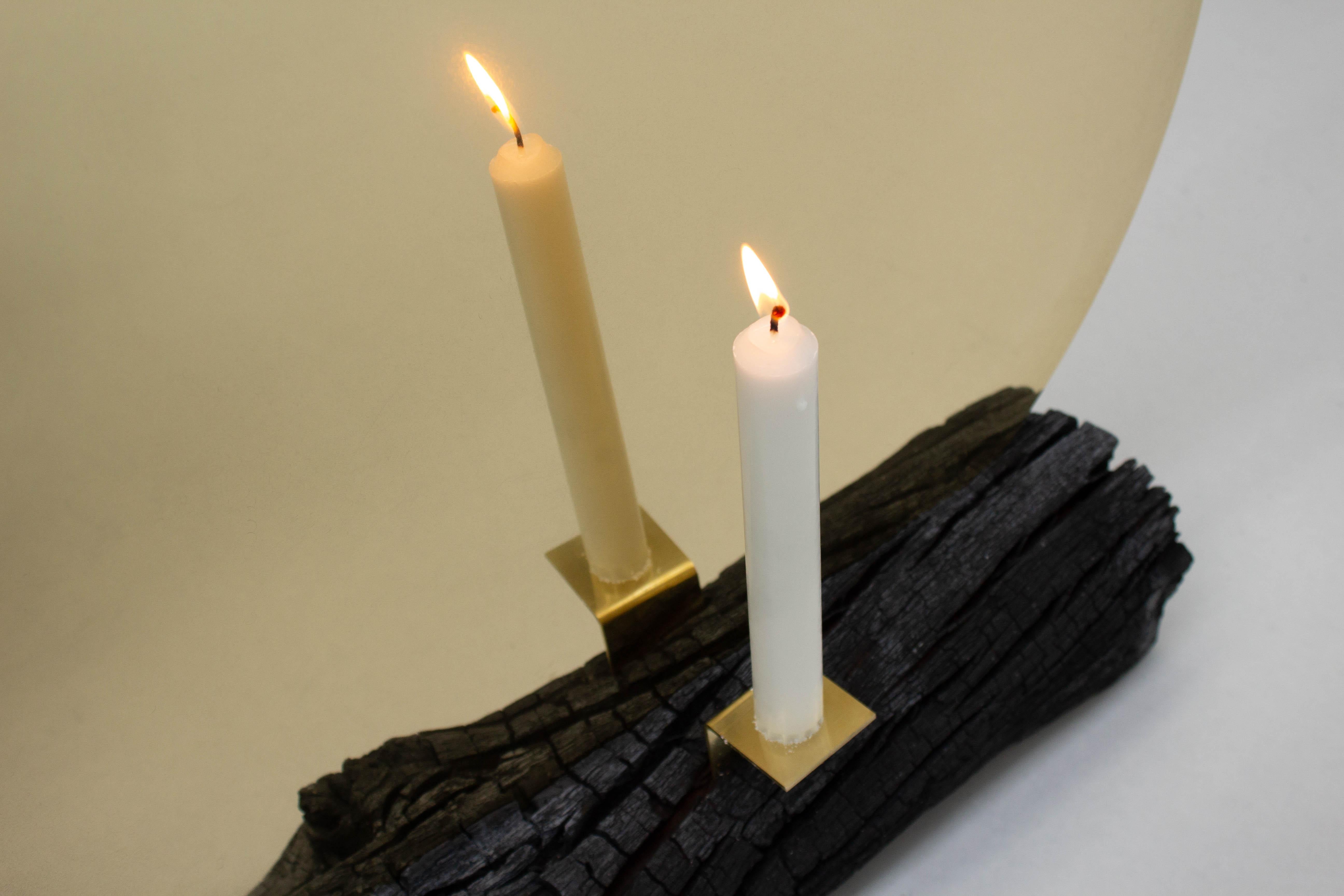 Brass Mirror Candle Holder by Dessislava Madanska 1