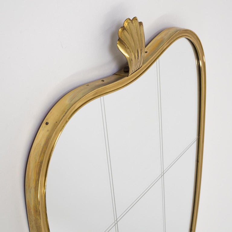 Brass Mirror, circa 1950 For Sale at 1stdibs