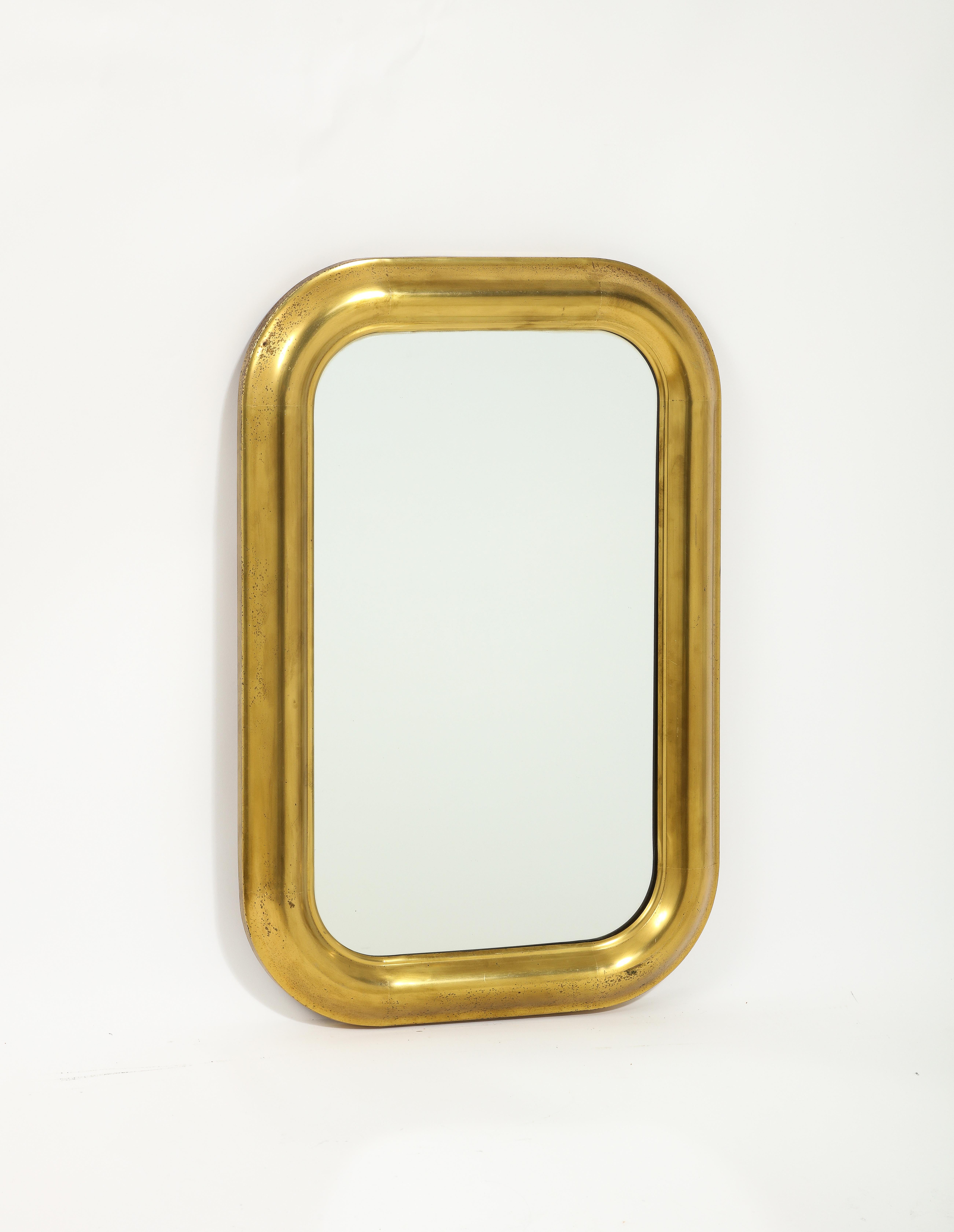 Brass Mirror, France 1960's For Sale 3