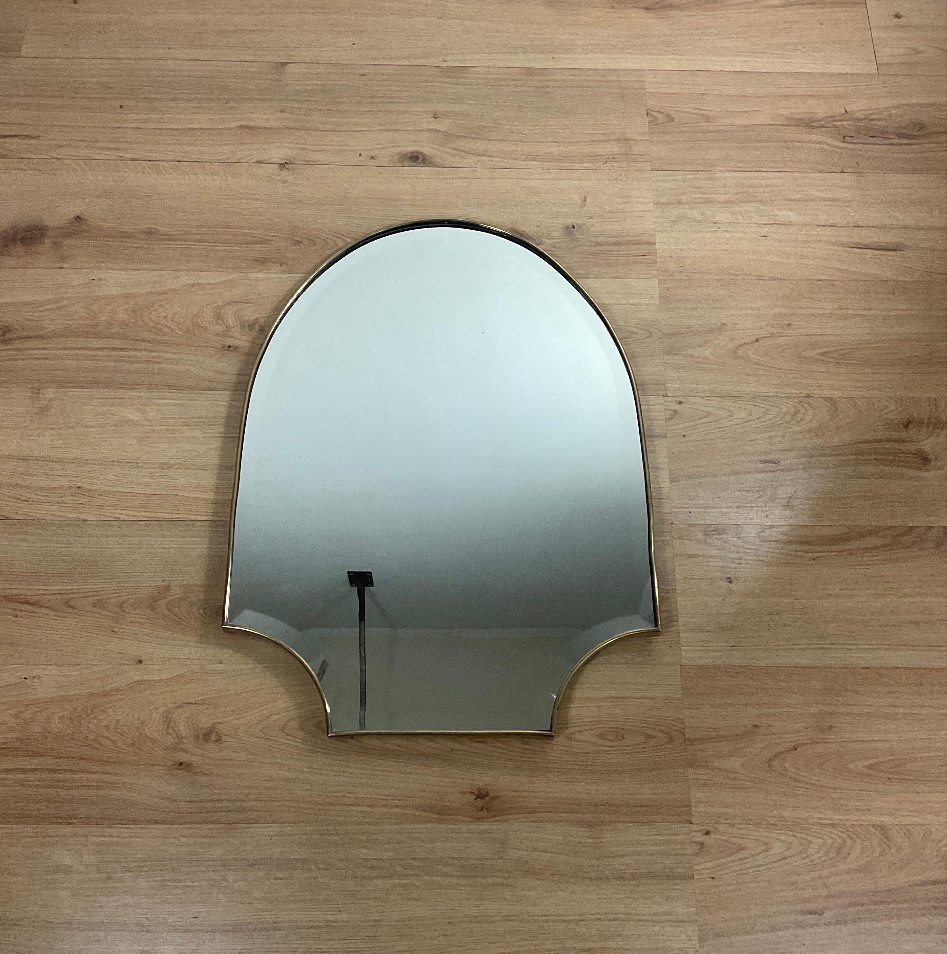 Italian Brass Mirror from the 50s Attributable to Gio Ponti For Sale
