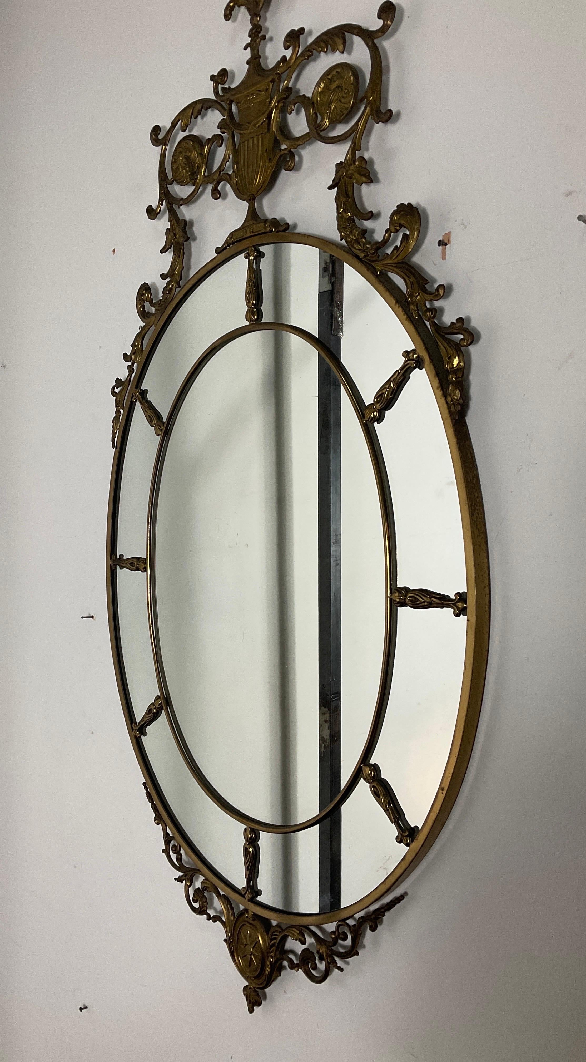 Brass mirror from the 60s style Gio Ponti In Good Condition In Catania, IT