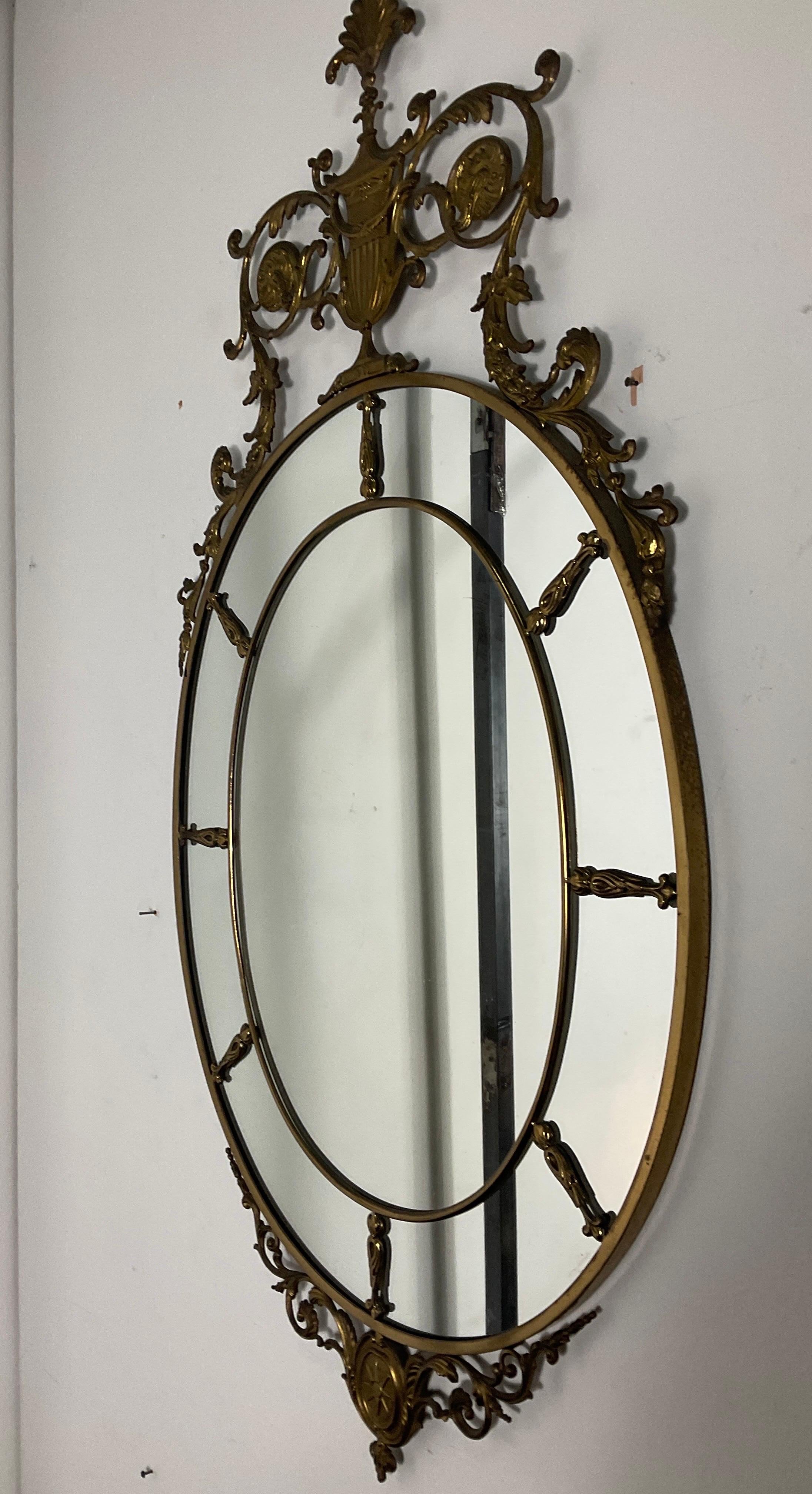 Mid-20th Century Brass mirror from the 60s style Gio Ponti
