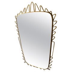 Brass Mirror in the Style off Josef Frank, Belgium, 1950