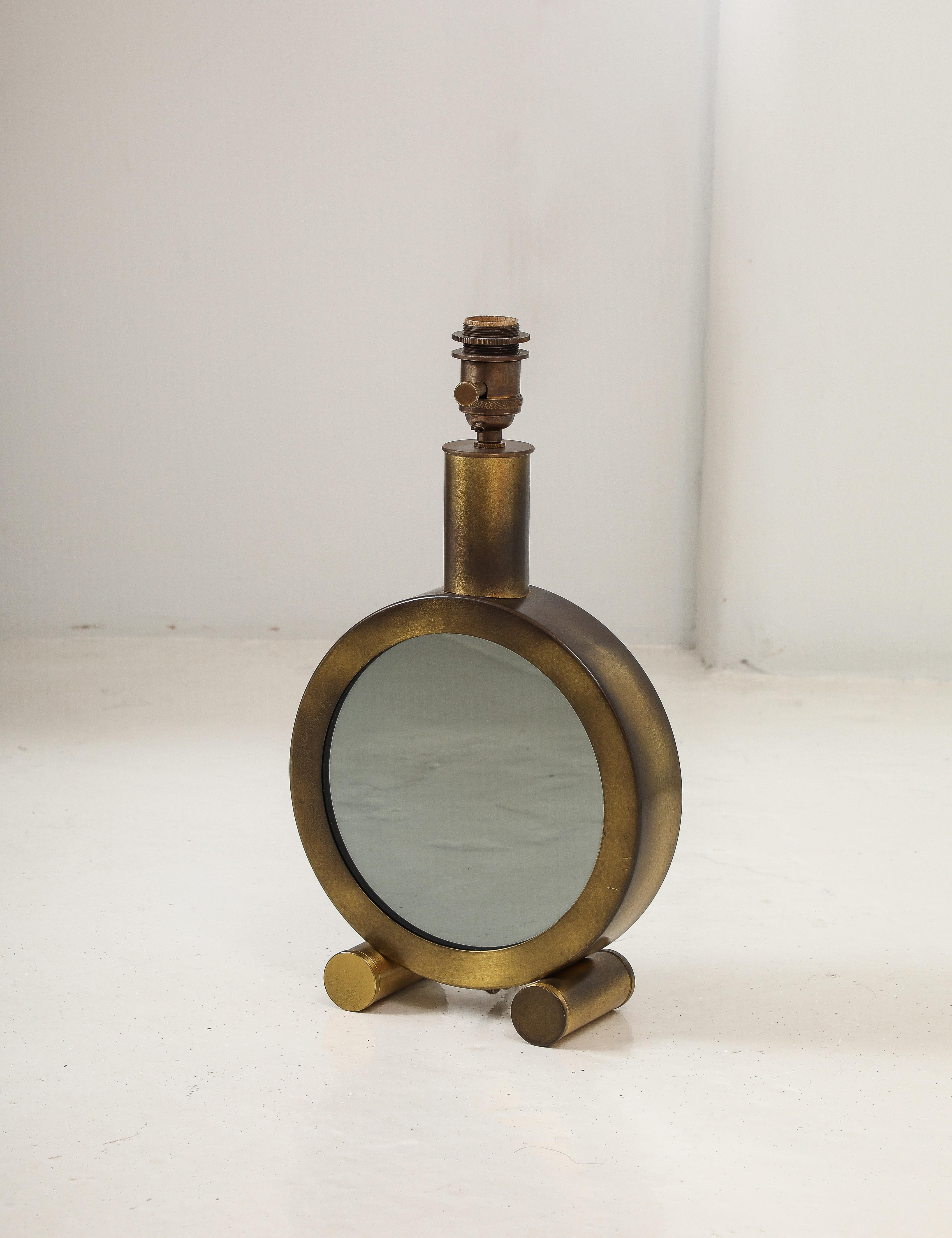 Brass & Mirror Infinity Table Lamp, Italy 1960's For Sale 4