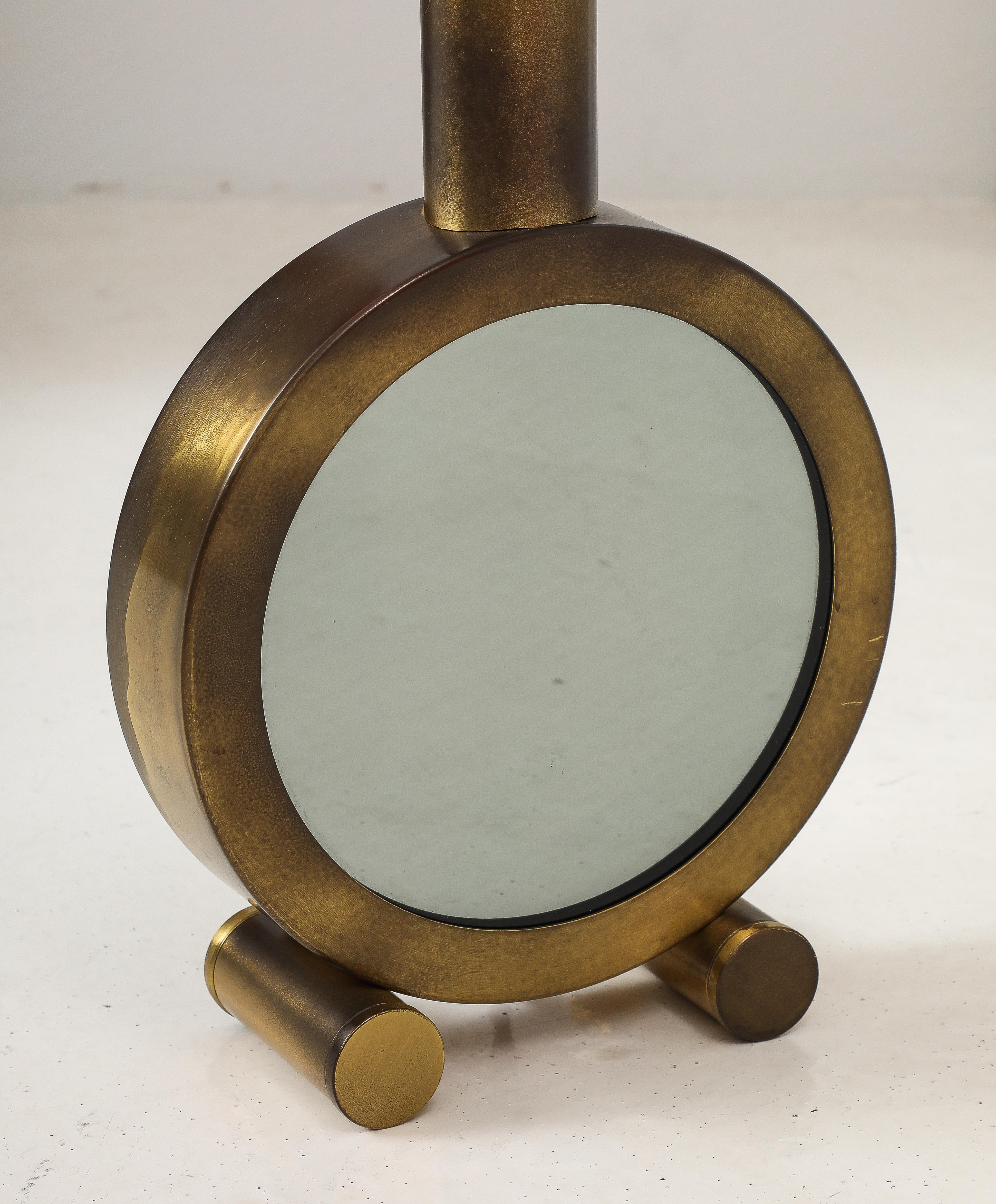 Brass & Mirror Infinity Table Lamp, Italy 1960's For Sale 1