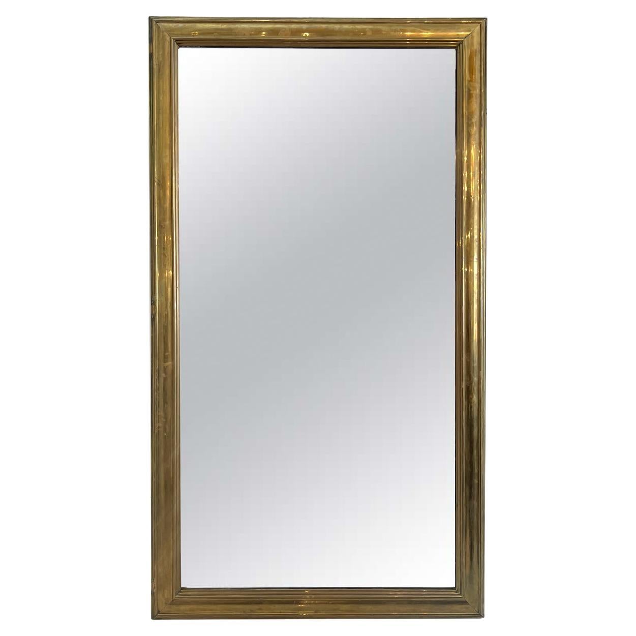 Brass Mirror, Large, 19th Century