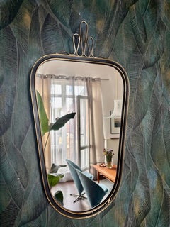 Brass Mirror Lenz Germany, 1960s