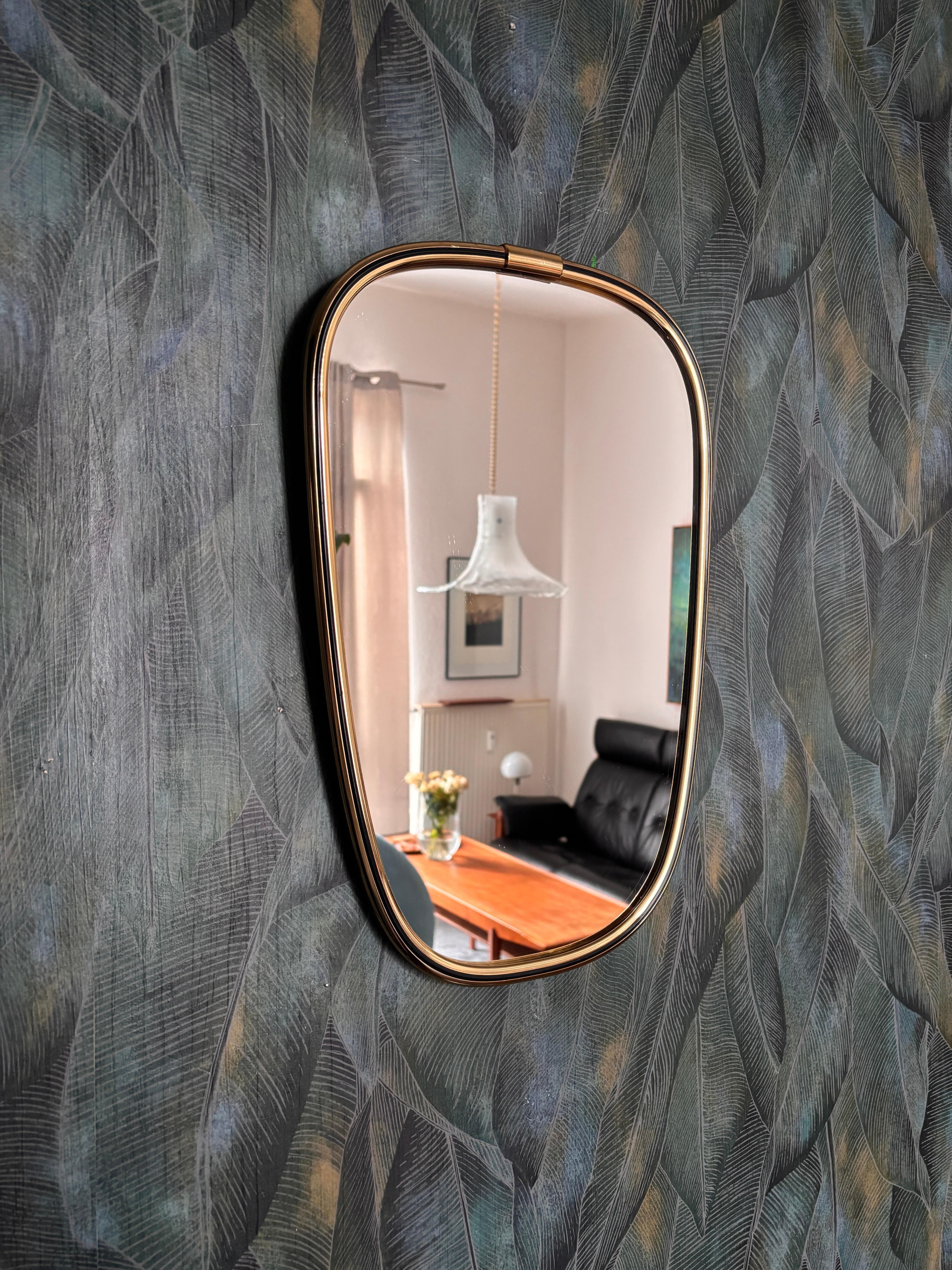 Allemand Miroir en laiton Lenz Allemagne, 1960 en vente