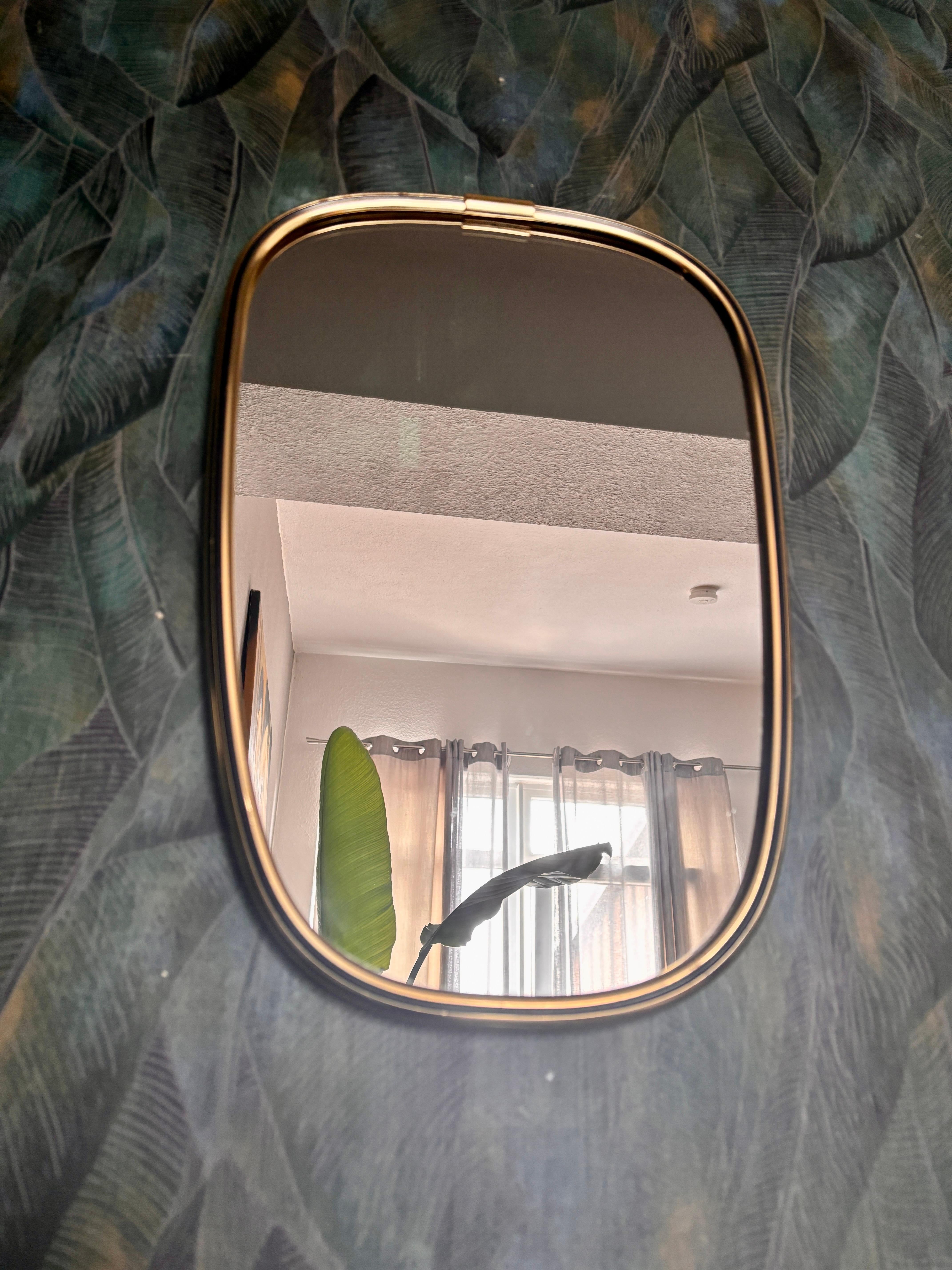 Miroir en laiton Lenz Allemagne, 1960 en vente 1