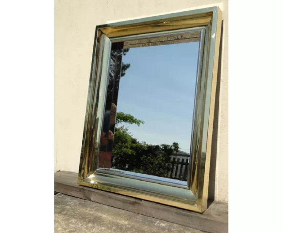 20th Century Brass Mirror Mid Century France For Sale