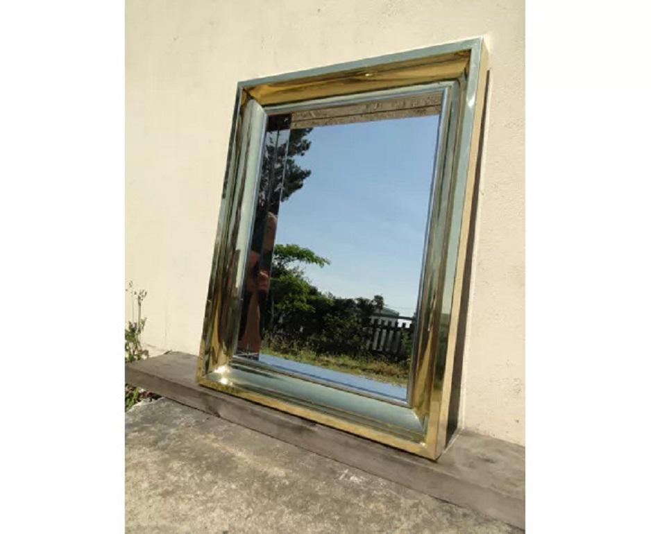 Brass Mirror Mid Century France For Sale 3