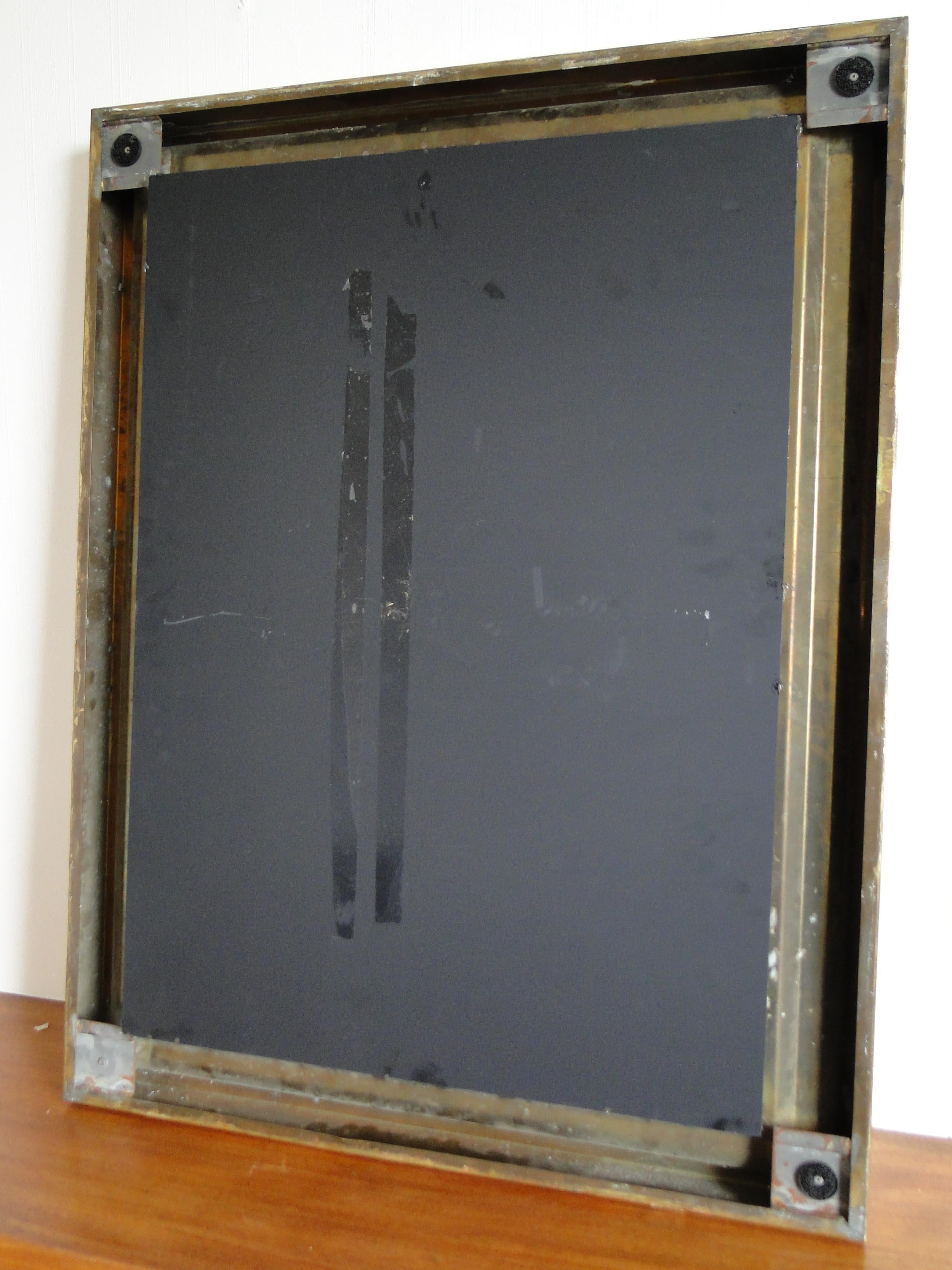 20th Century Brass mirror Frame  France Mid Century Fireplaces For Sale