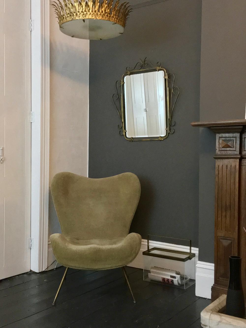 Brass Mirror with Decorative Brass Frame 10