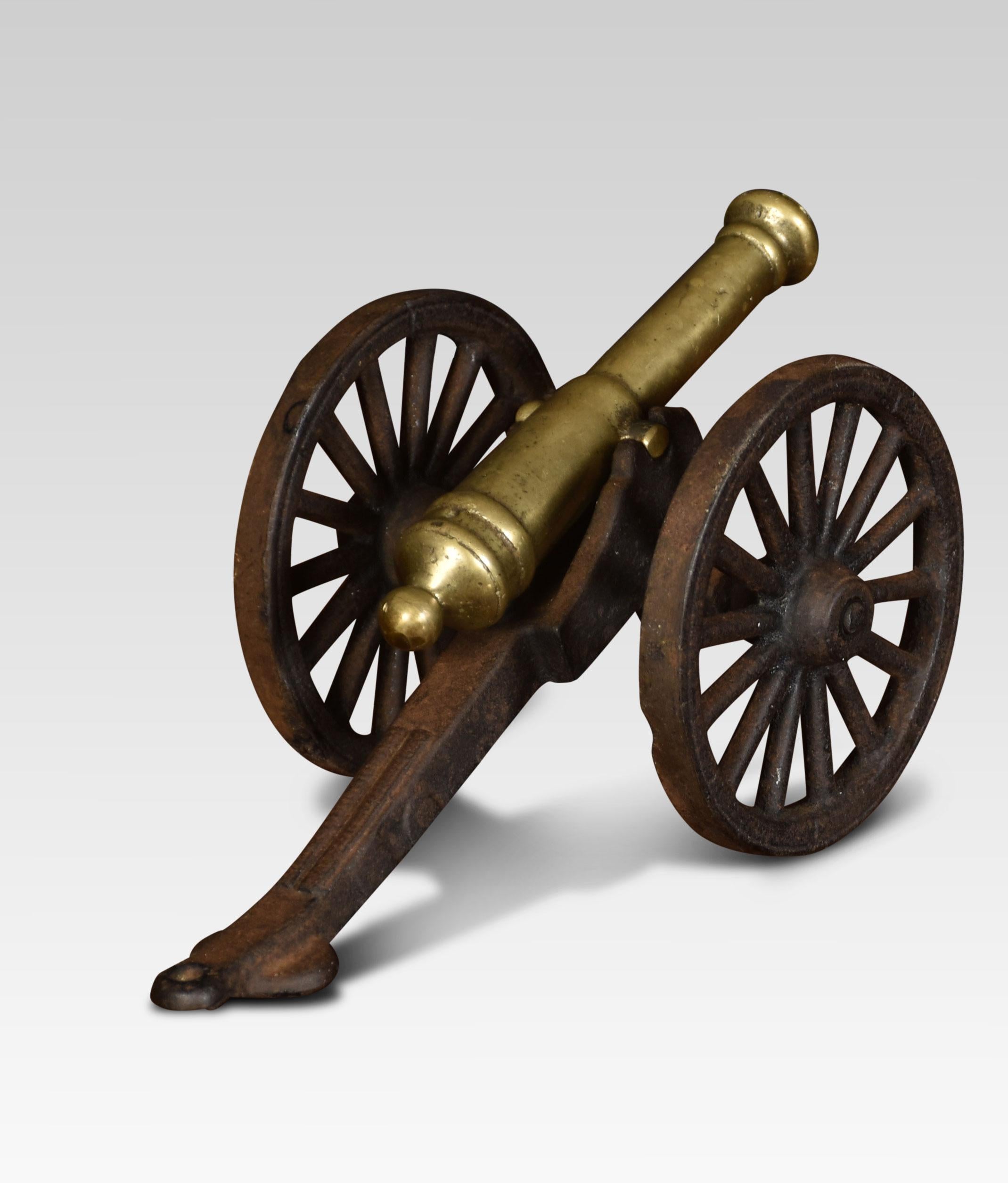 British Brass Model of a Signal Cannon