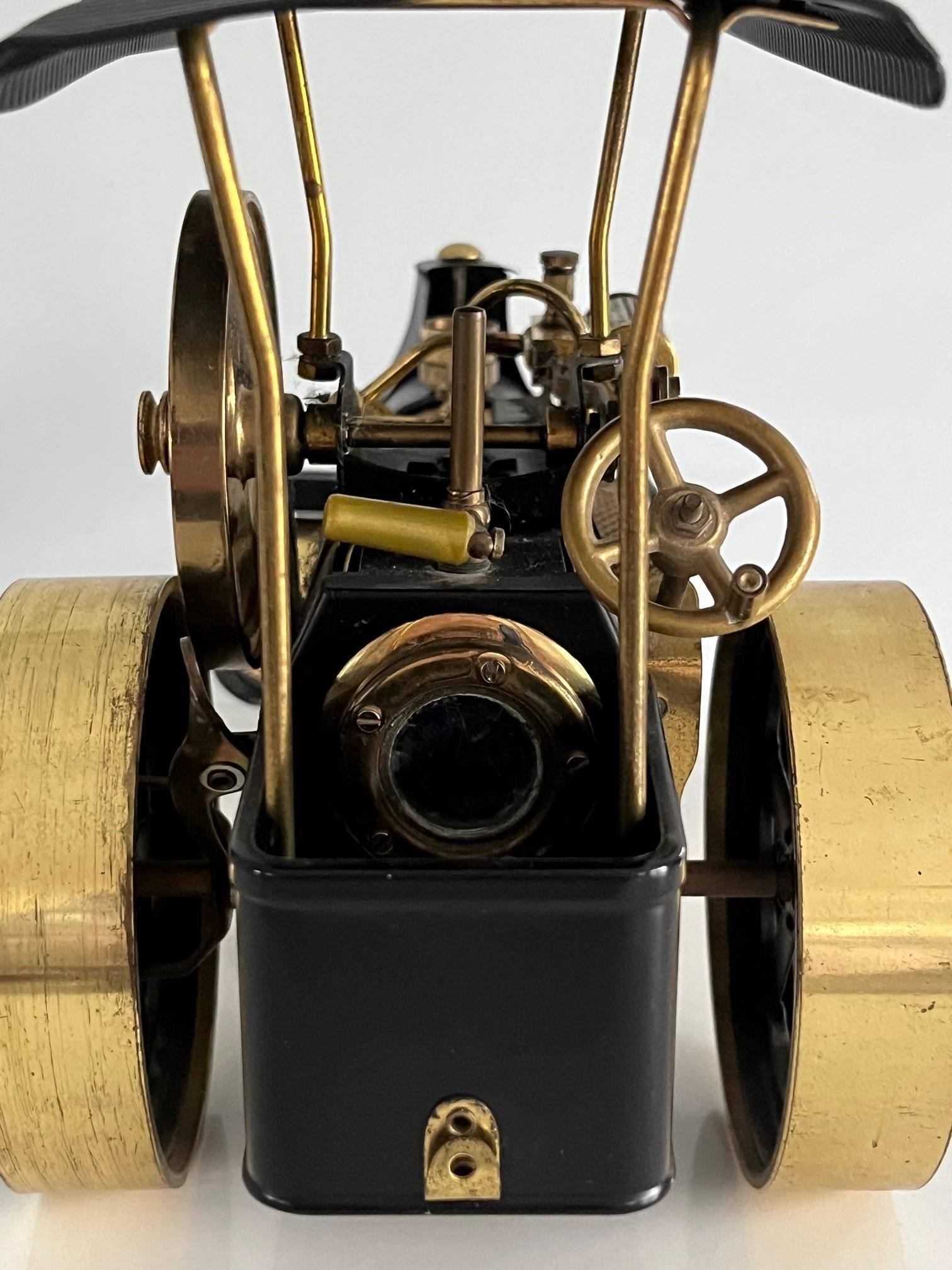 Late 20th Century Brass Model Steam Roller Engine 'Old Smoky' Decorative Shelf Art Vintage Toy